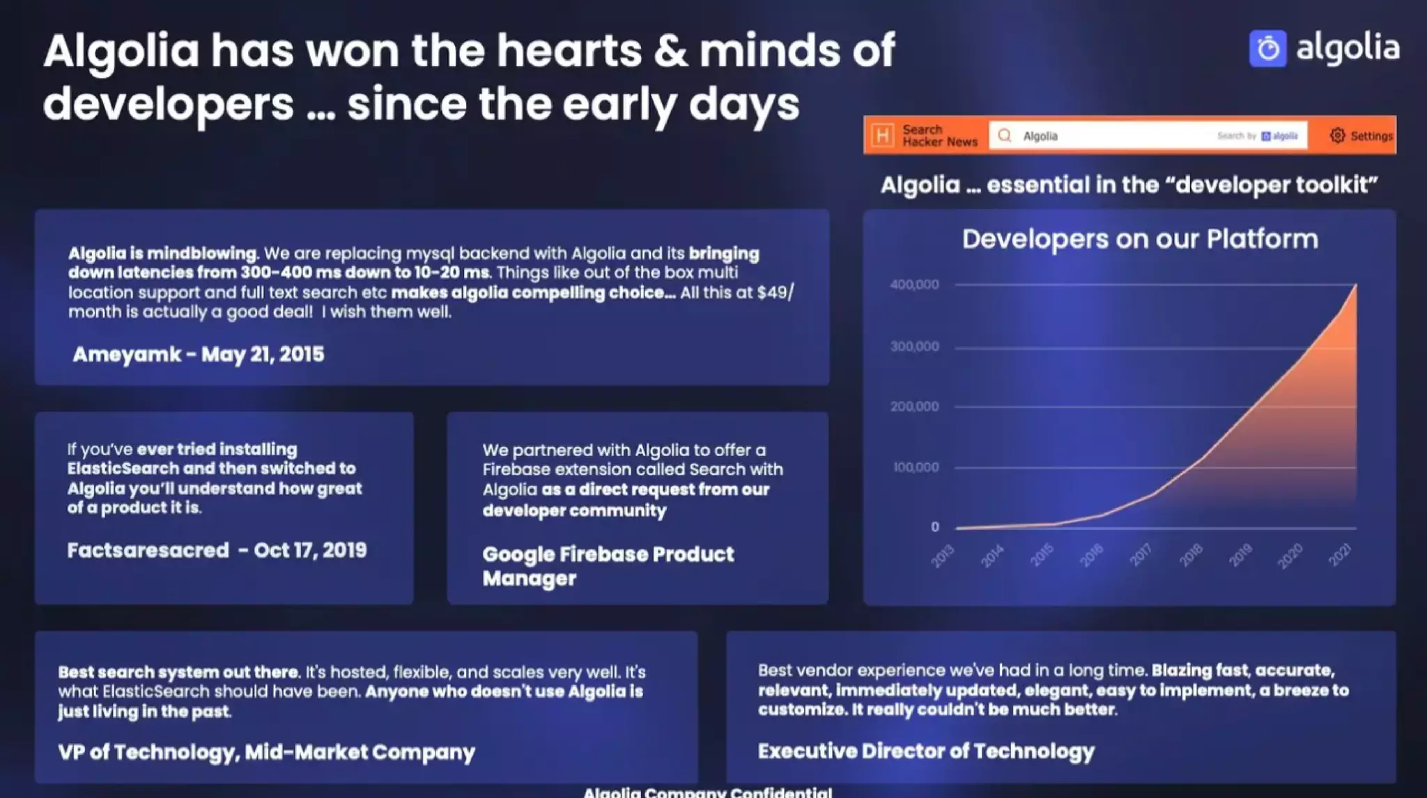 Algolia pitch deck slide 6