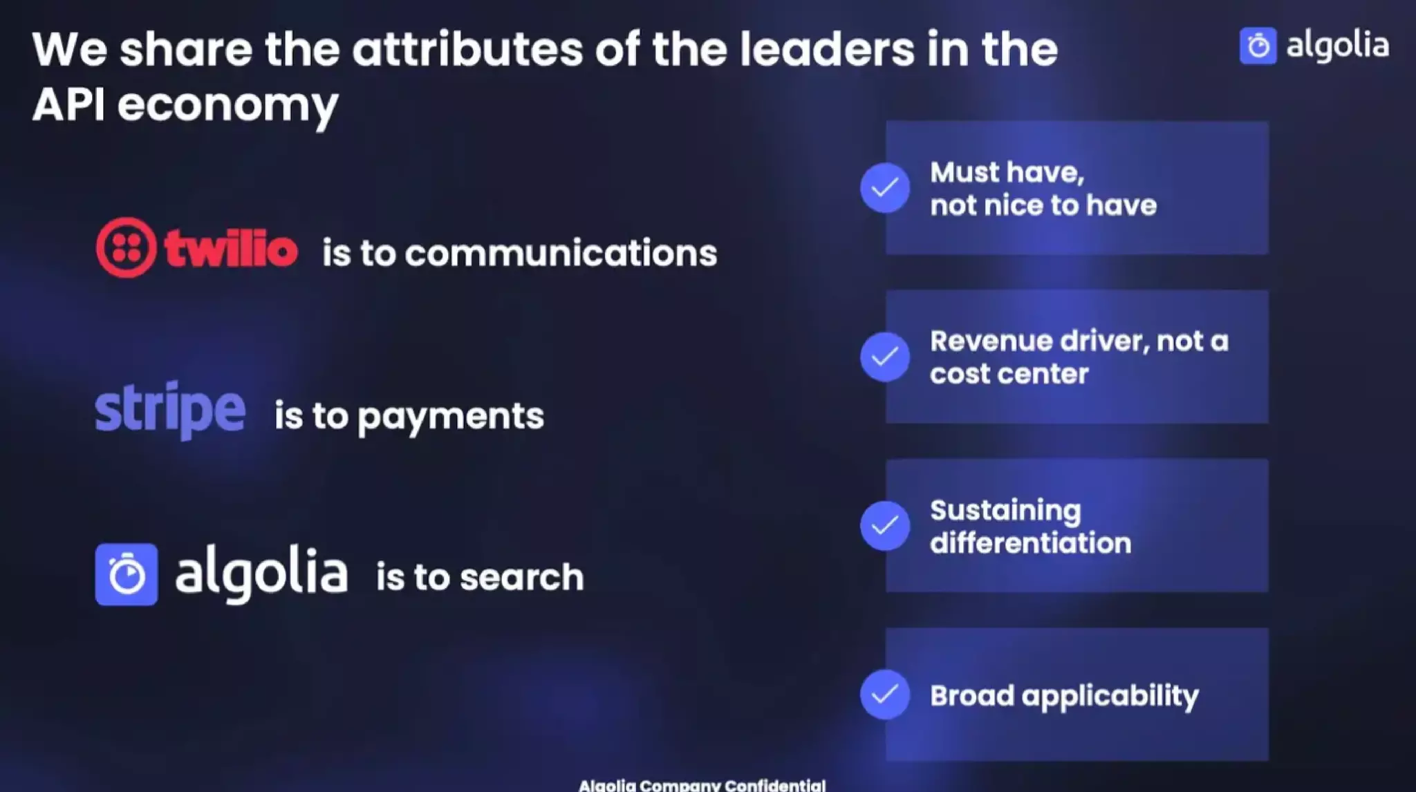 Algolia pitch deck slide 7