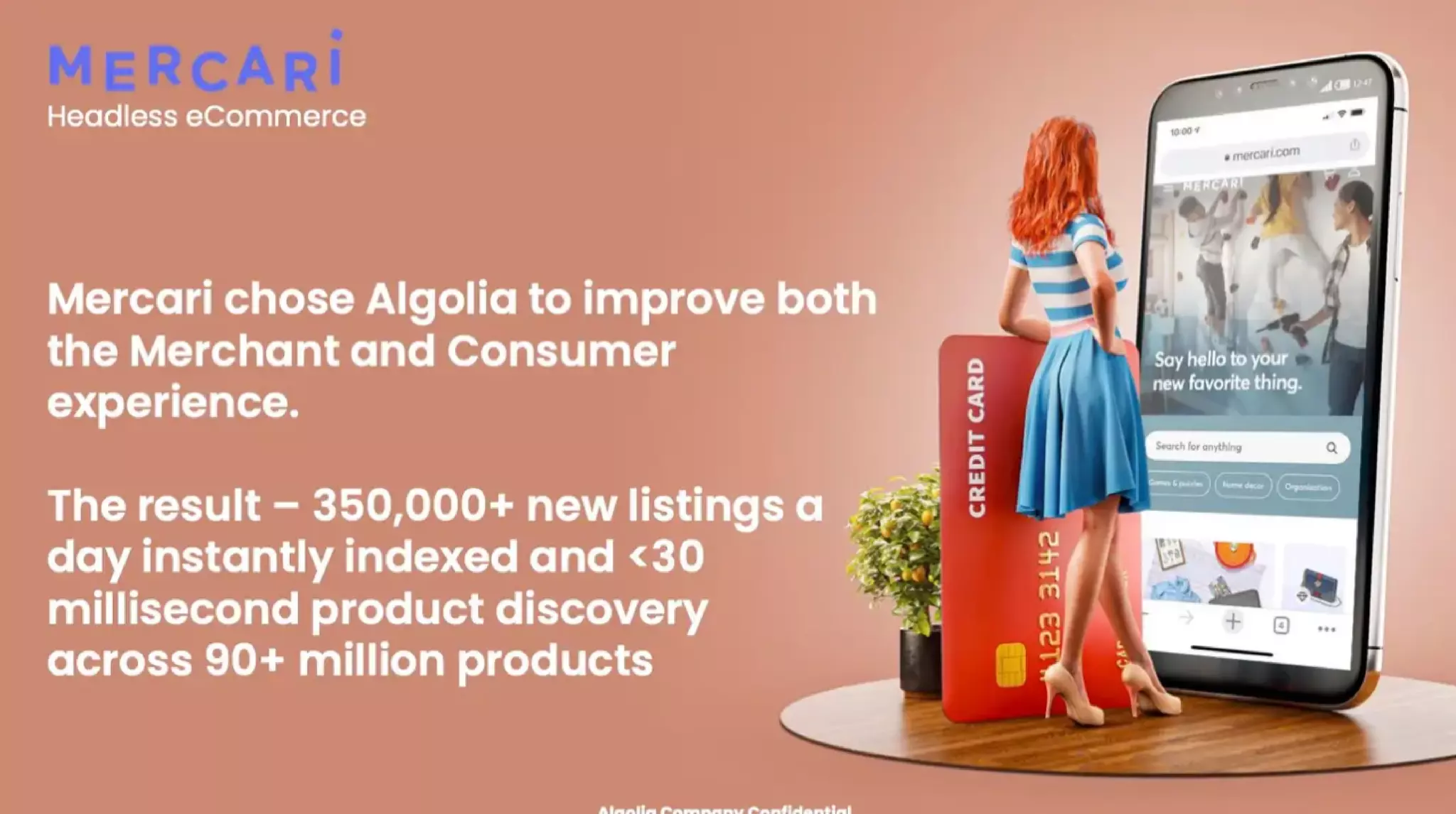 Algolia pitch deck - Customer Proof: Mercari Case Study