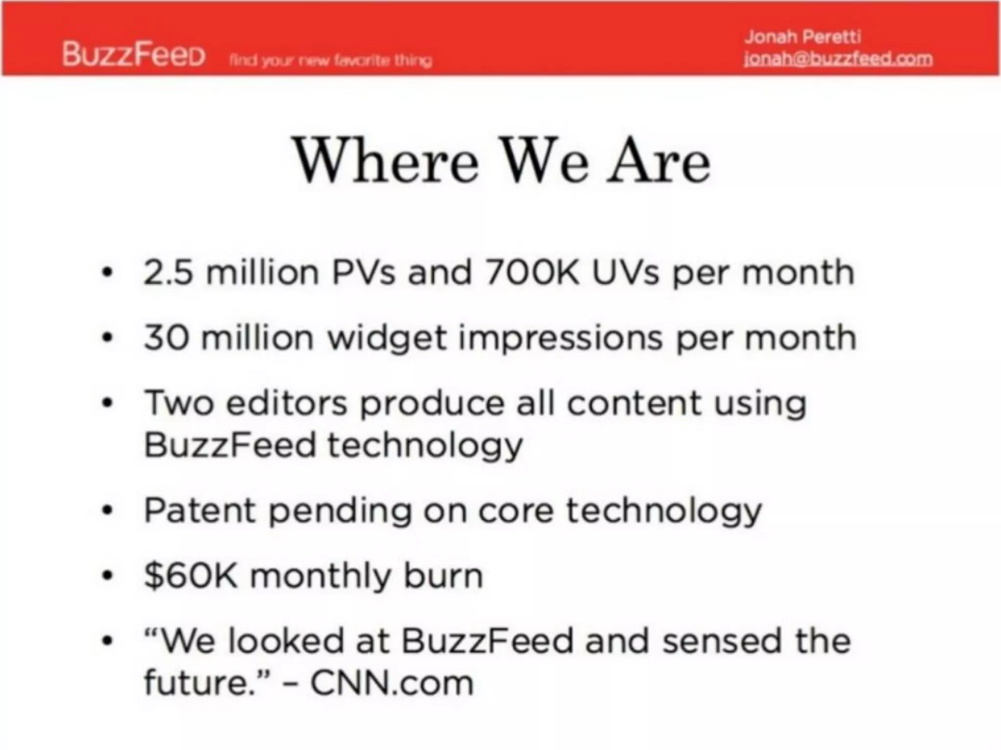 BuzzFeed pitch deck slide 2