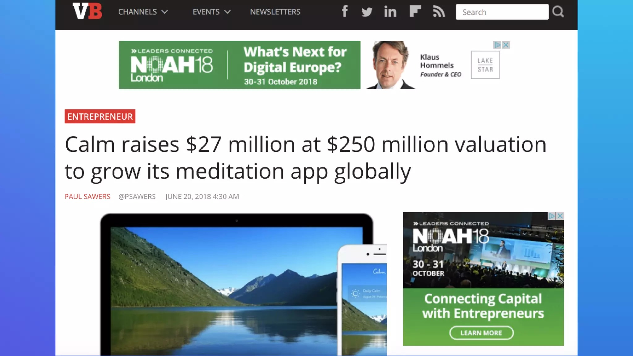 Calm pitch deck slide 18