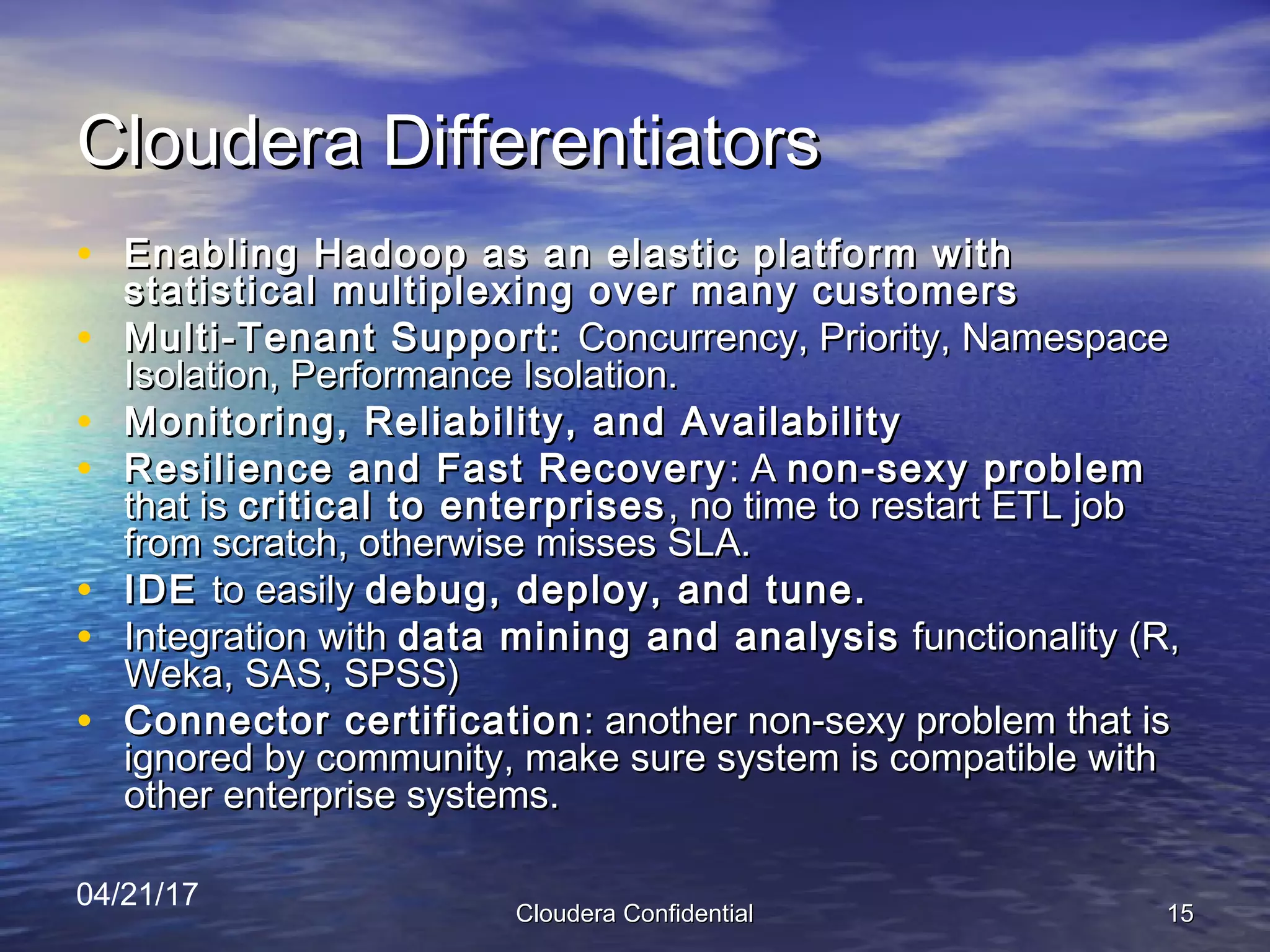 Cloudera pitch deck - Go-to-Market & Differentiation: Enterprise Hardening