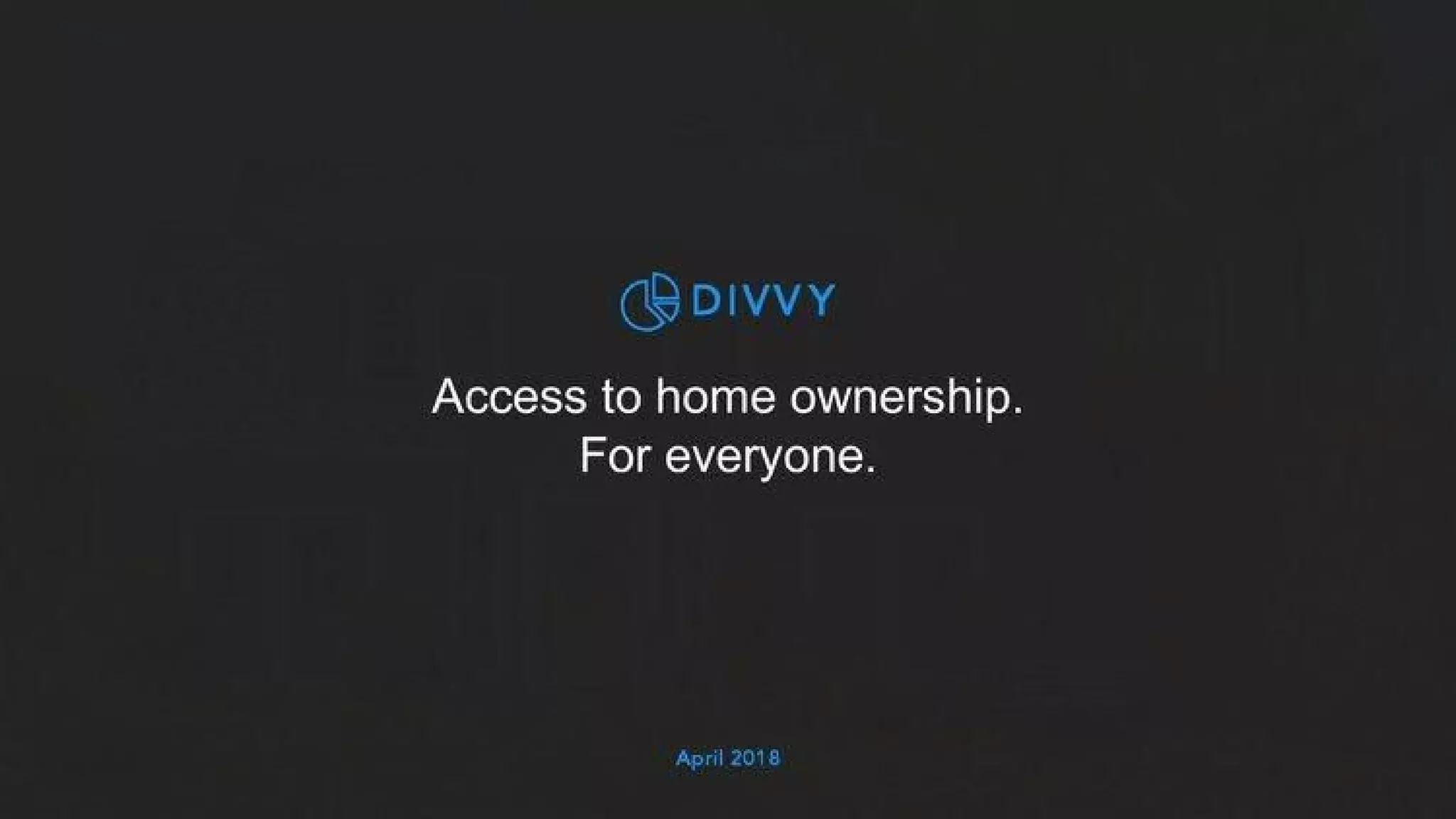 Divvy pitch deck slide 1