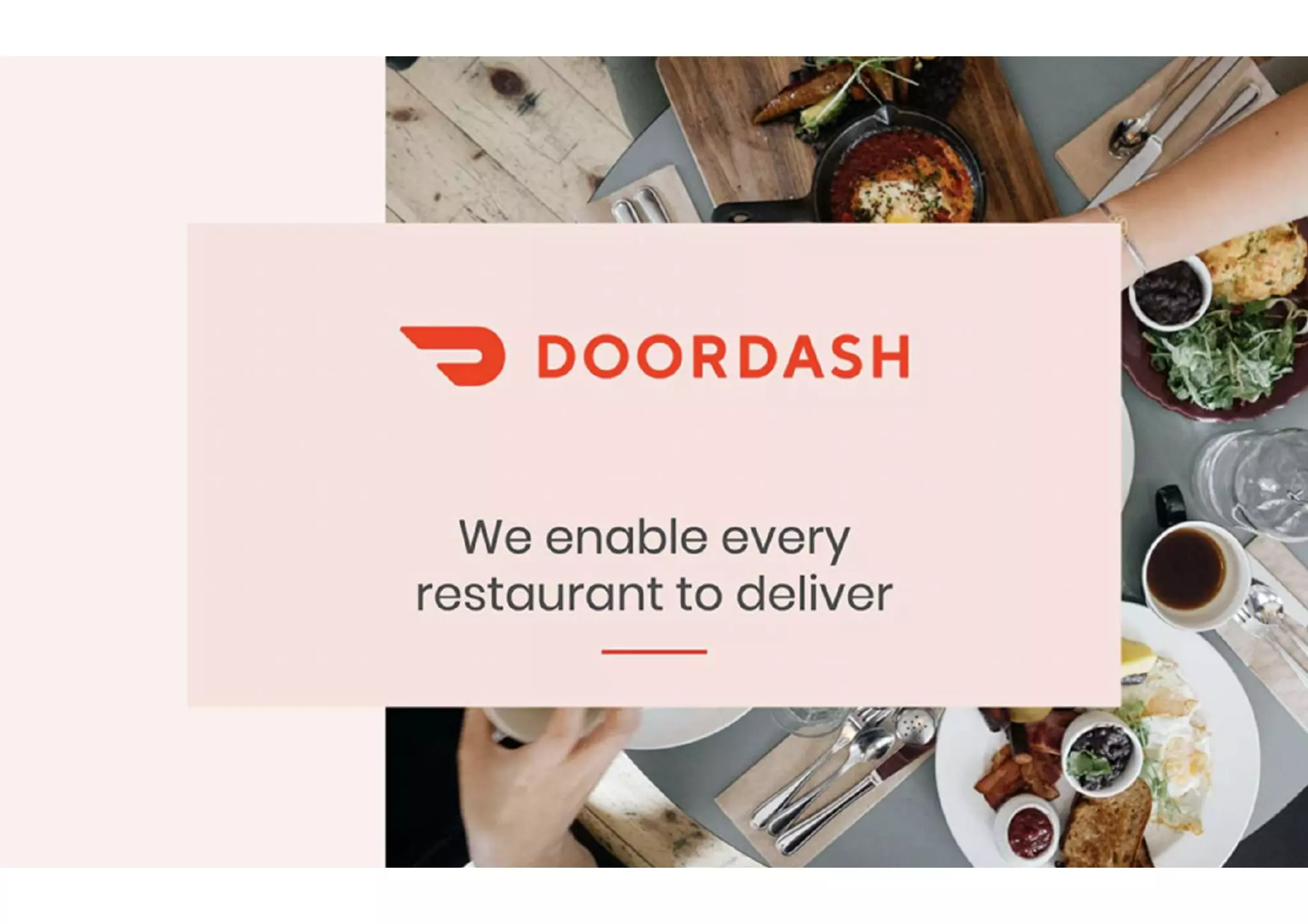 DoorDash pitch deck slide 1