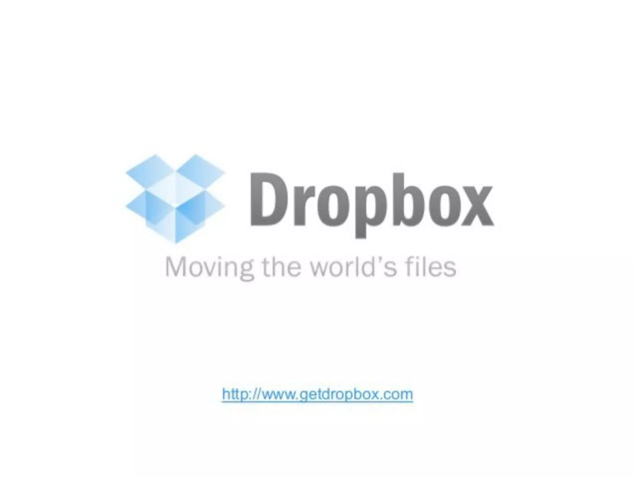 Dropbox pitch deck slide 1