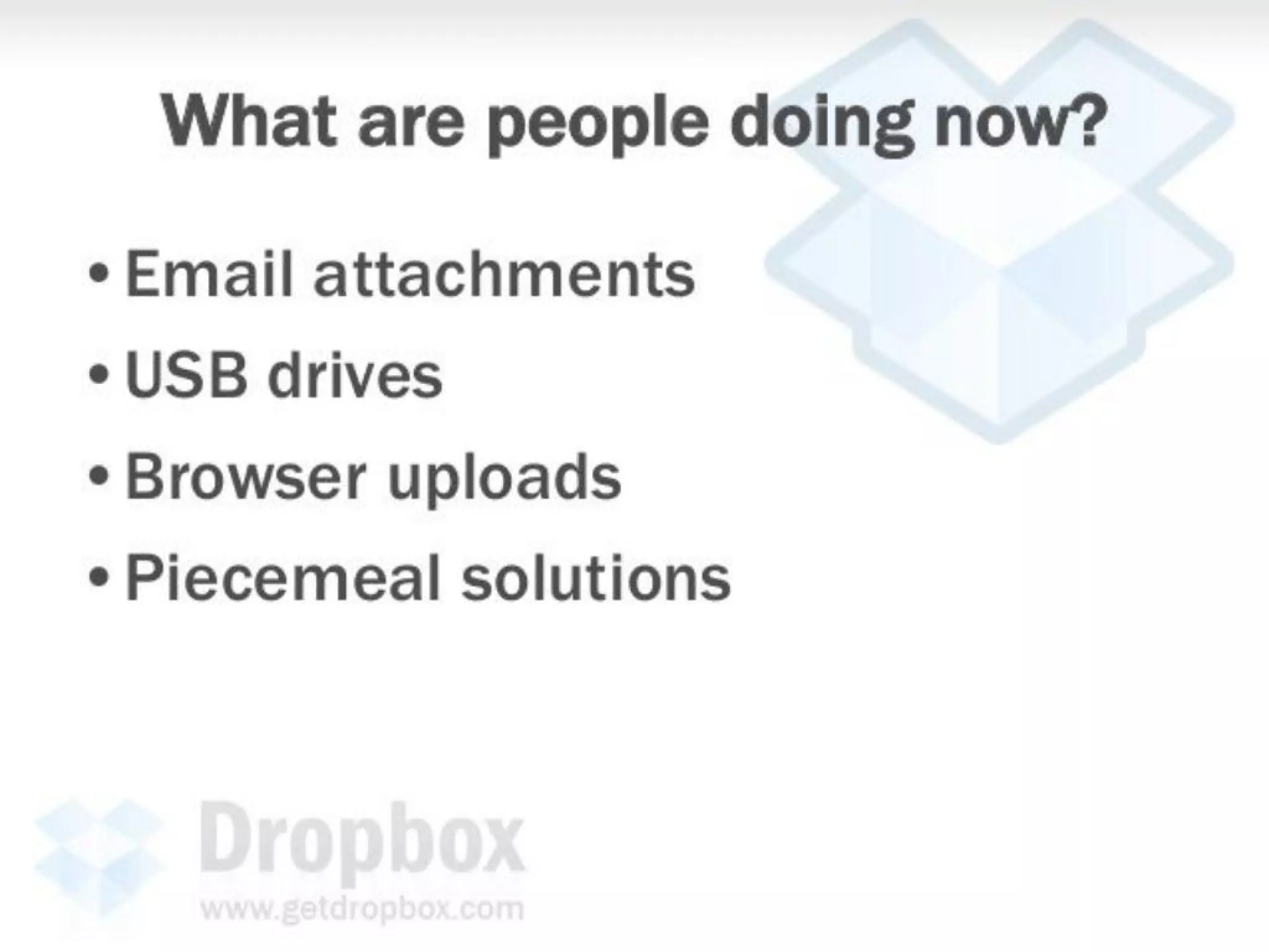 Dropbox pitch deck slide 4