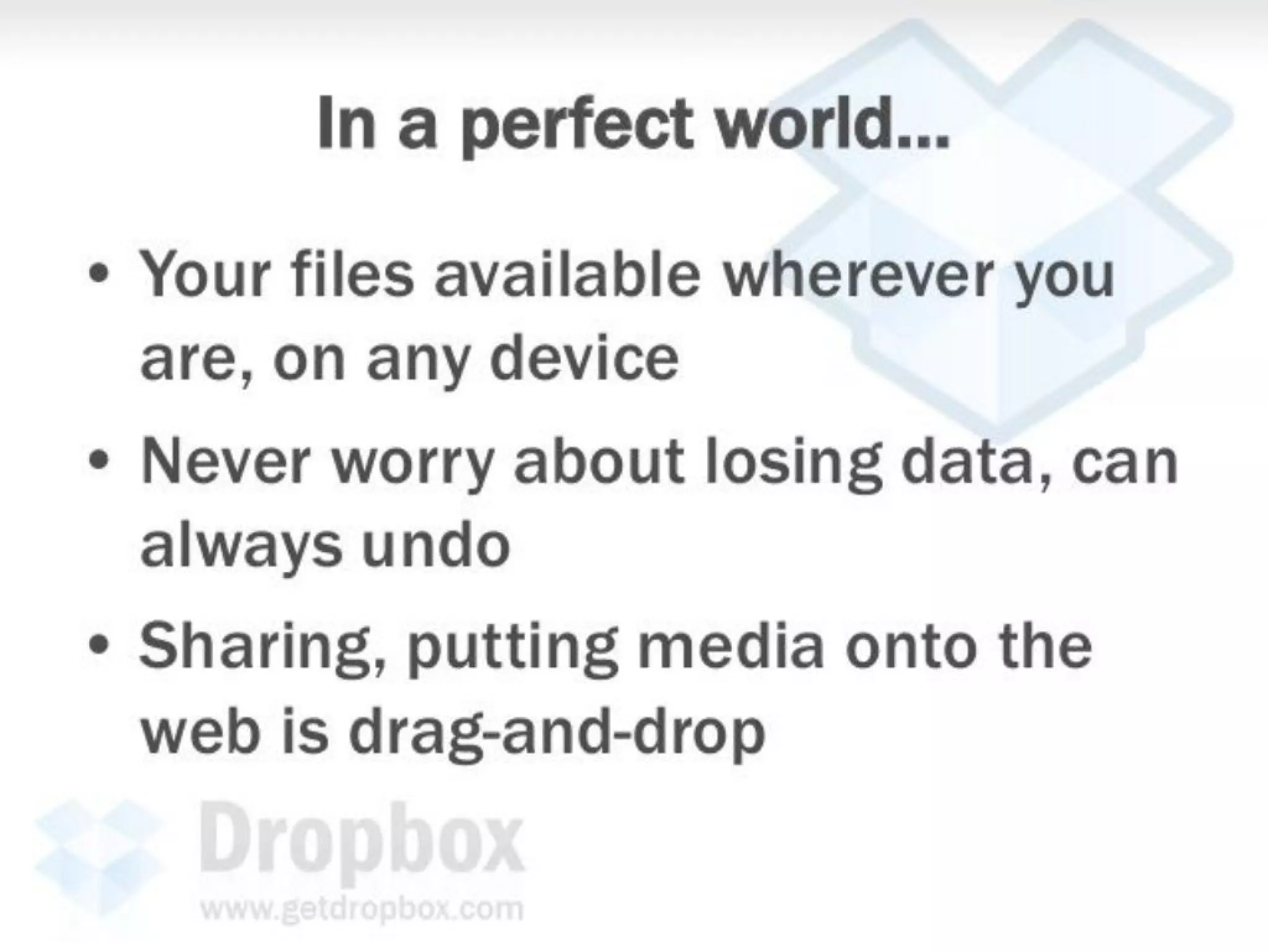 Dropbox pitch deck slide 5