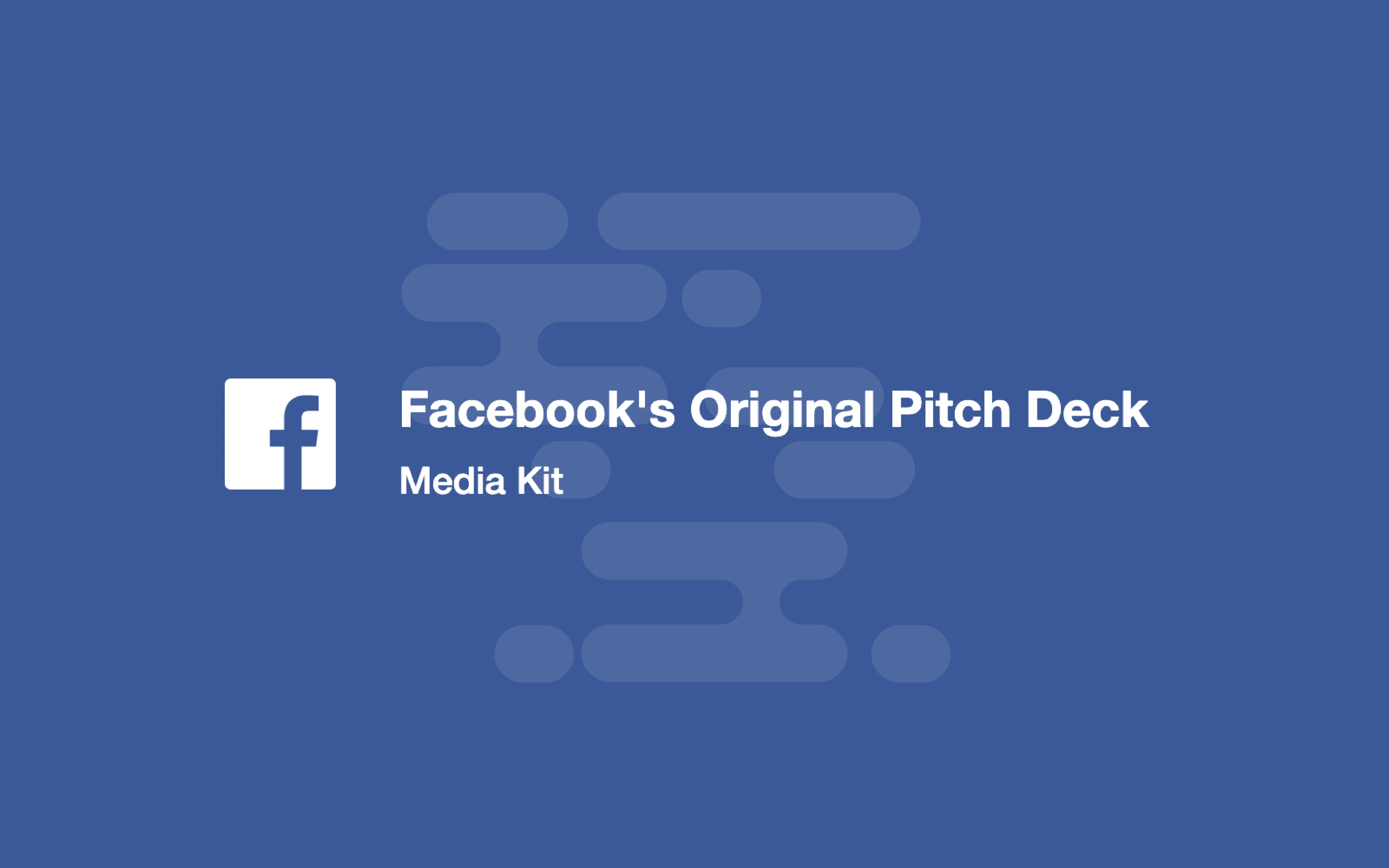 Facebook pitch deck slide 1
