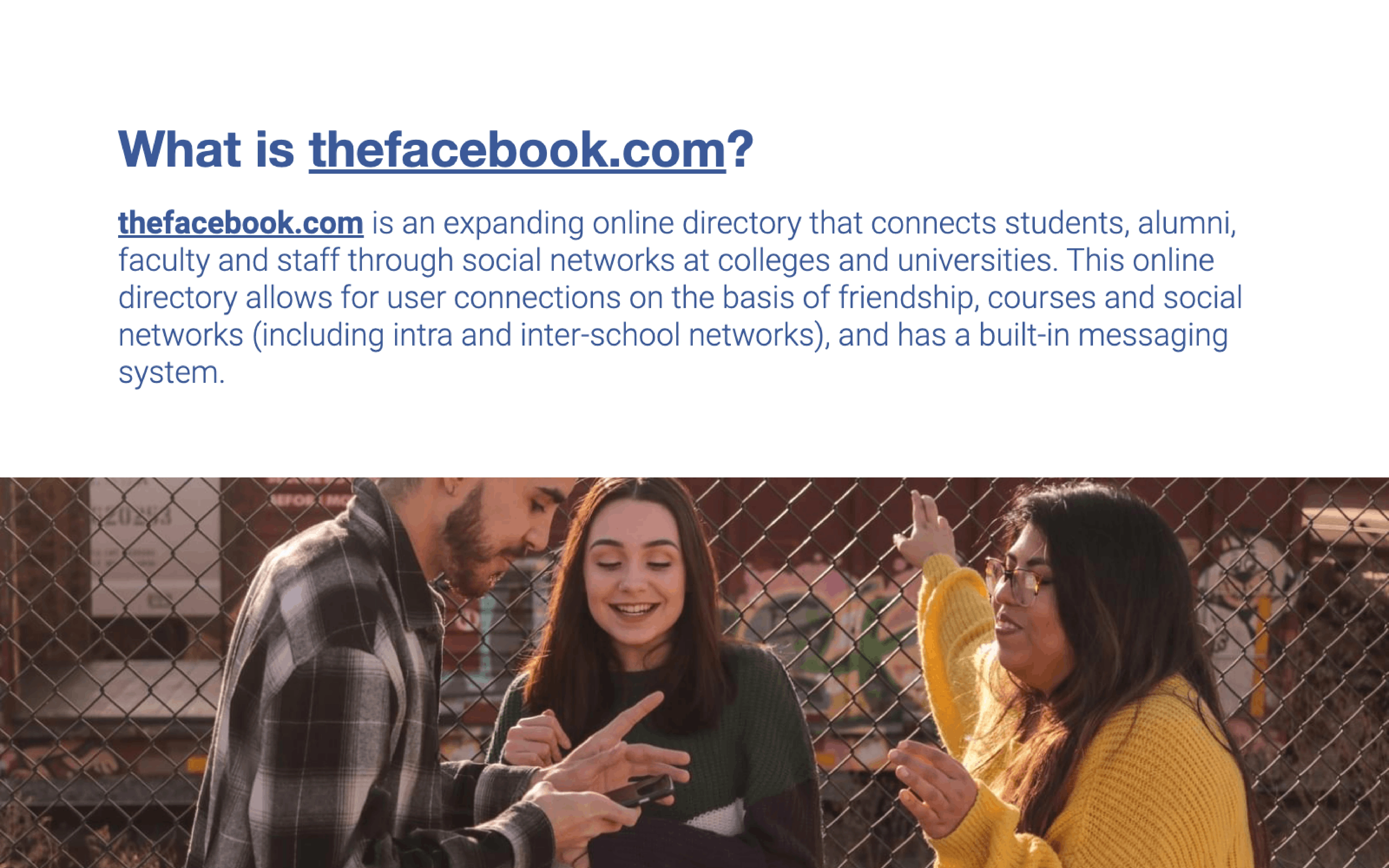 Facebook pitch deck slide 4