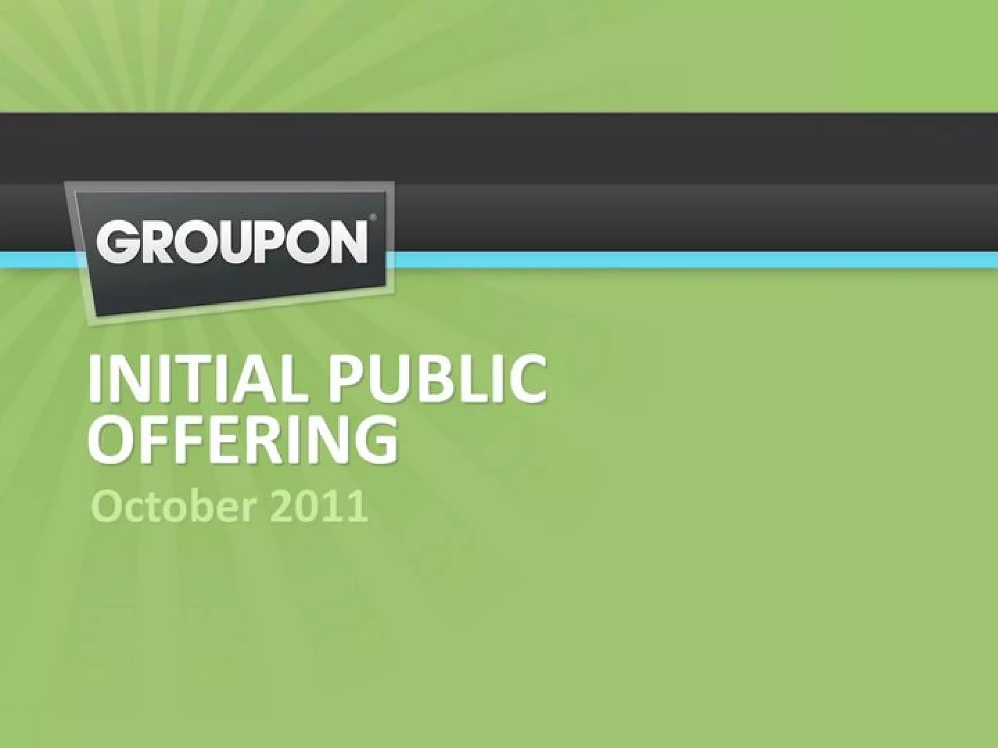 Groupon pitch deck slide 1
