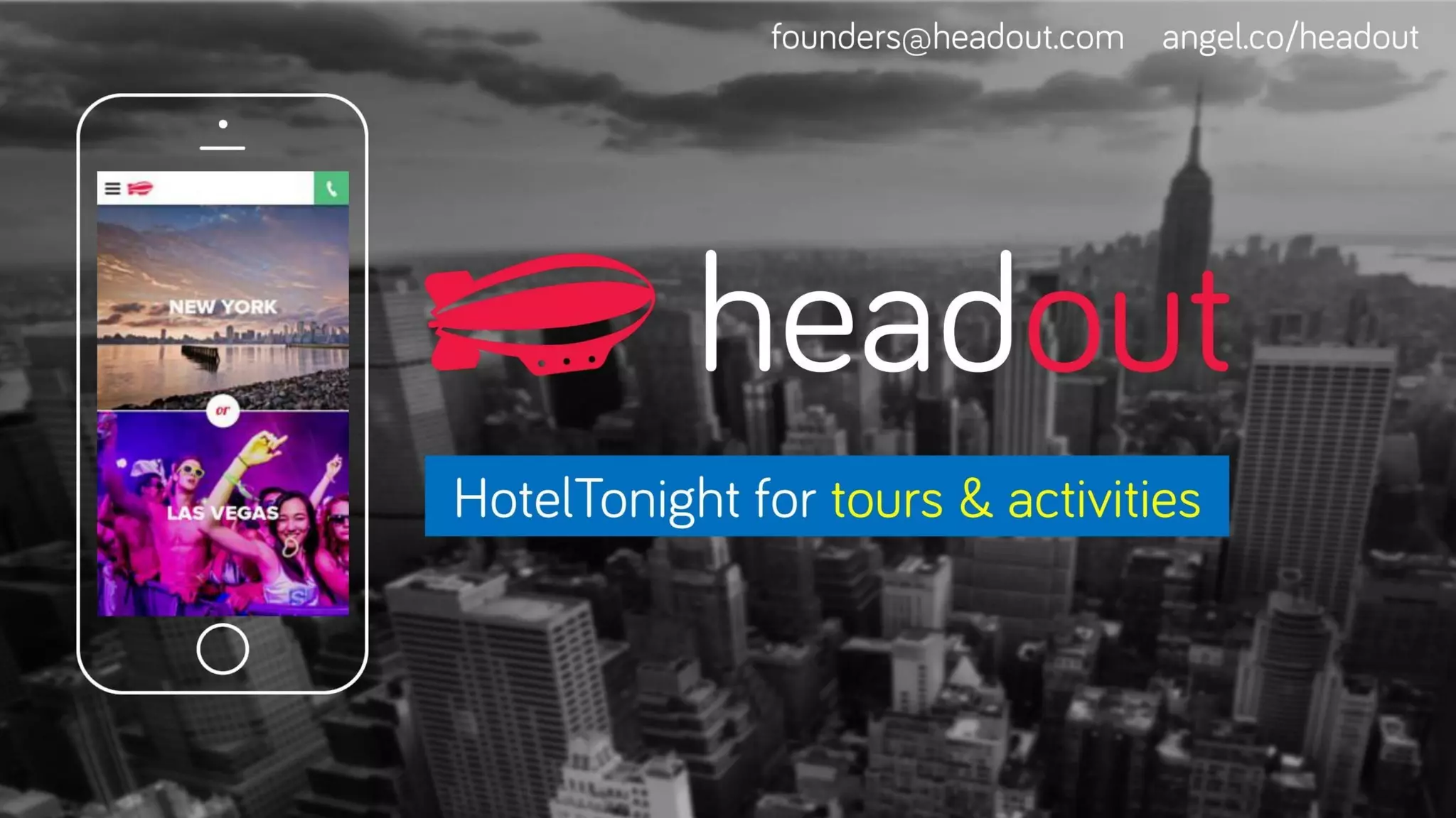 Headout pitch deck slide 1