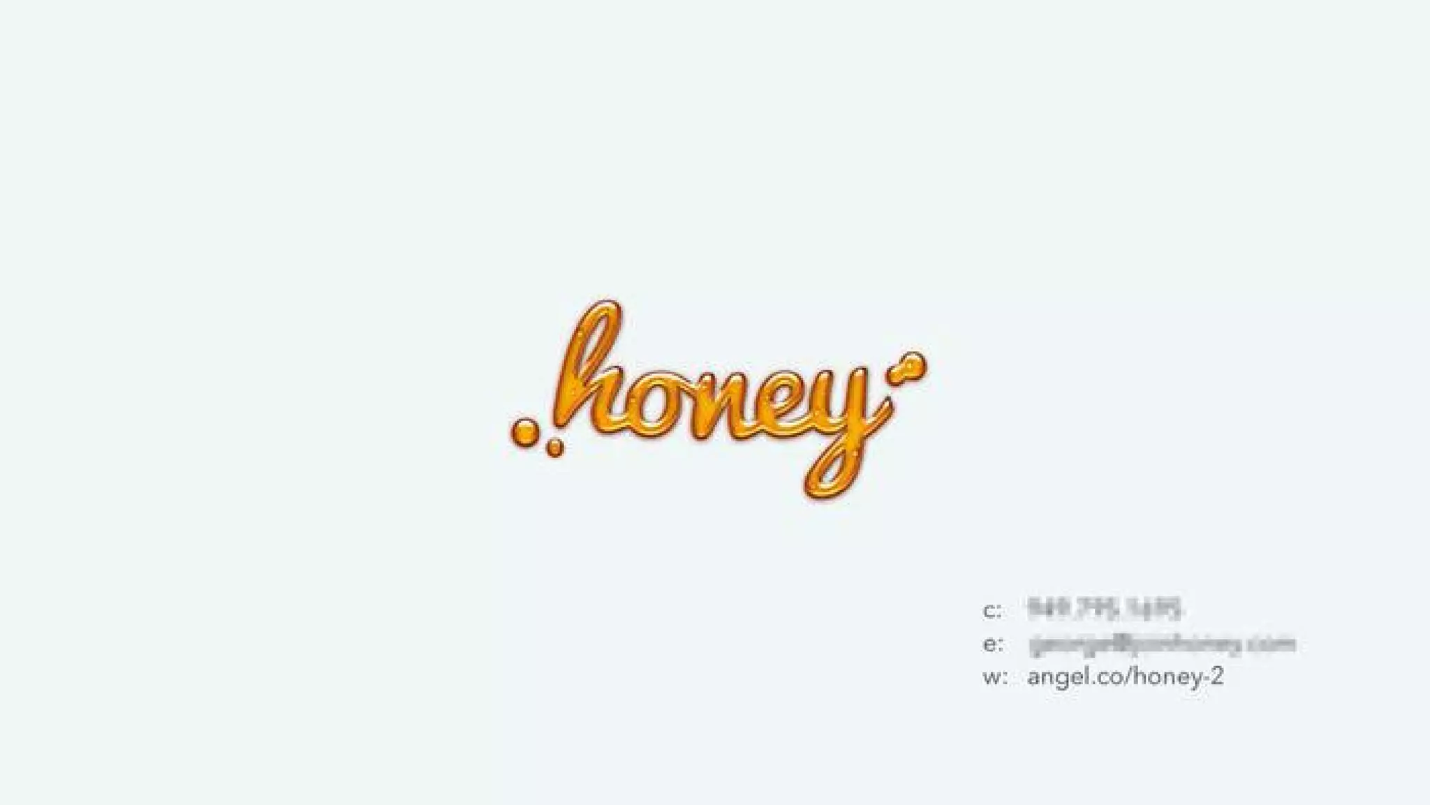 Honey pitch deck slide 1