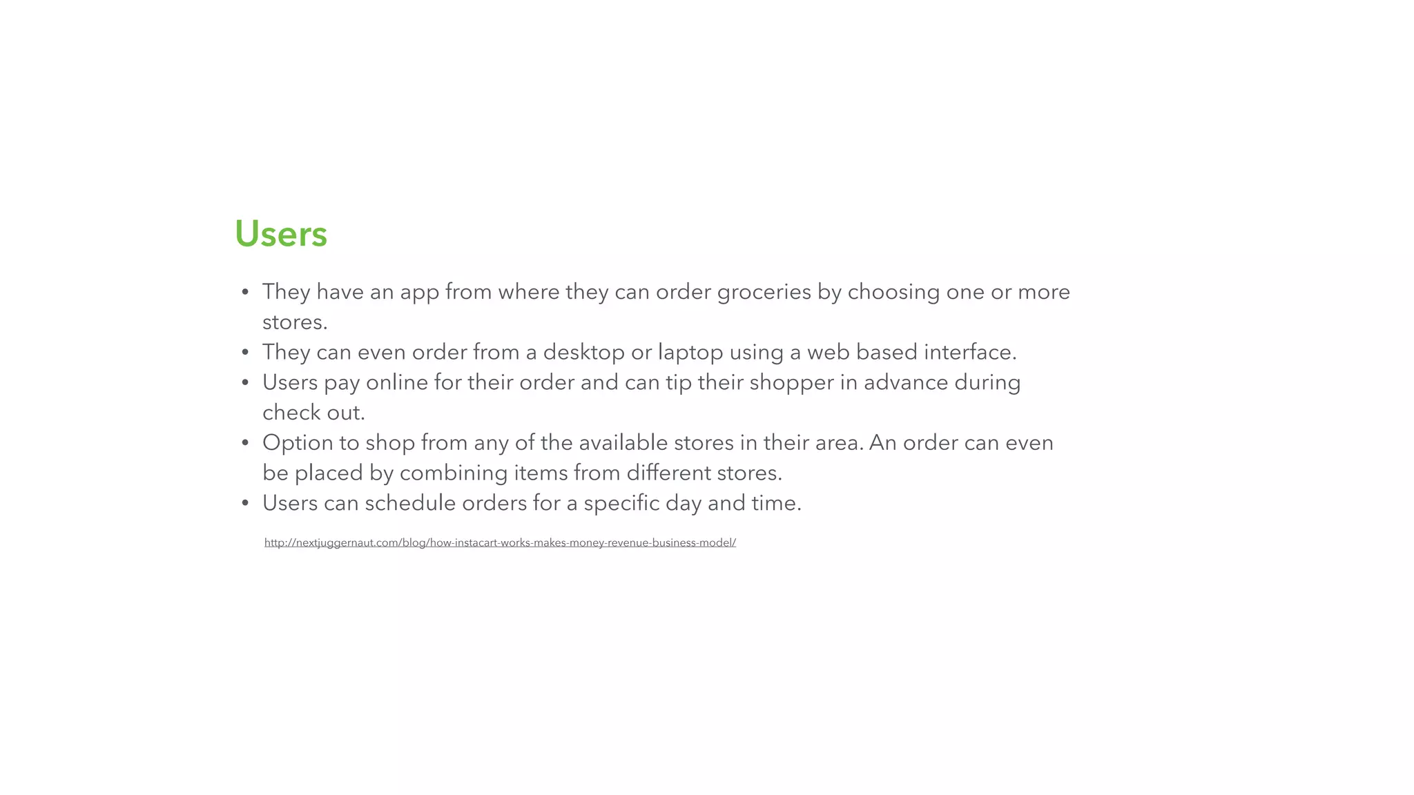 Instacart pitch deck slide 11