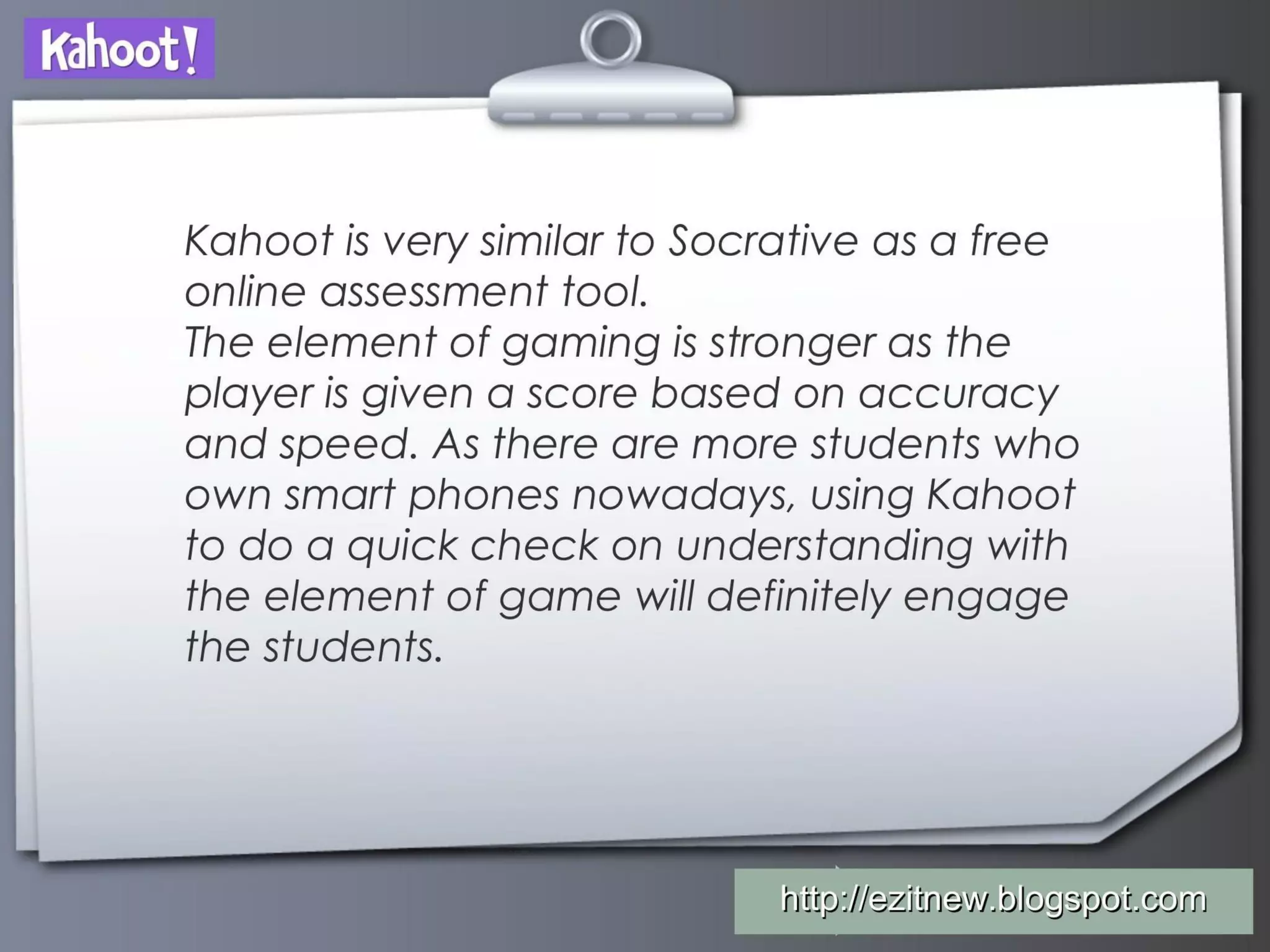 Kahoot pitch deck - Value proposition & context (teacher-facing)