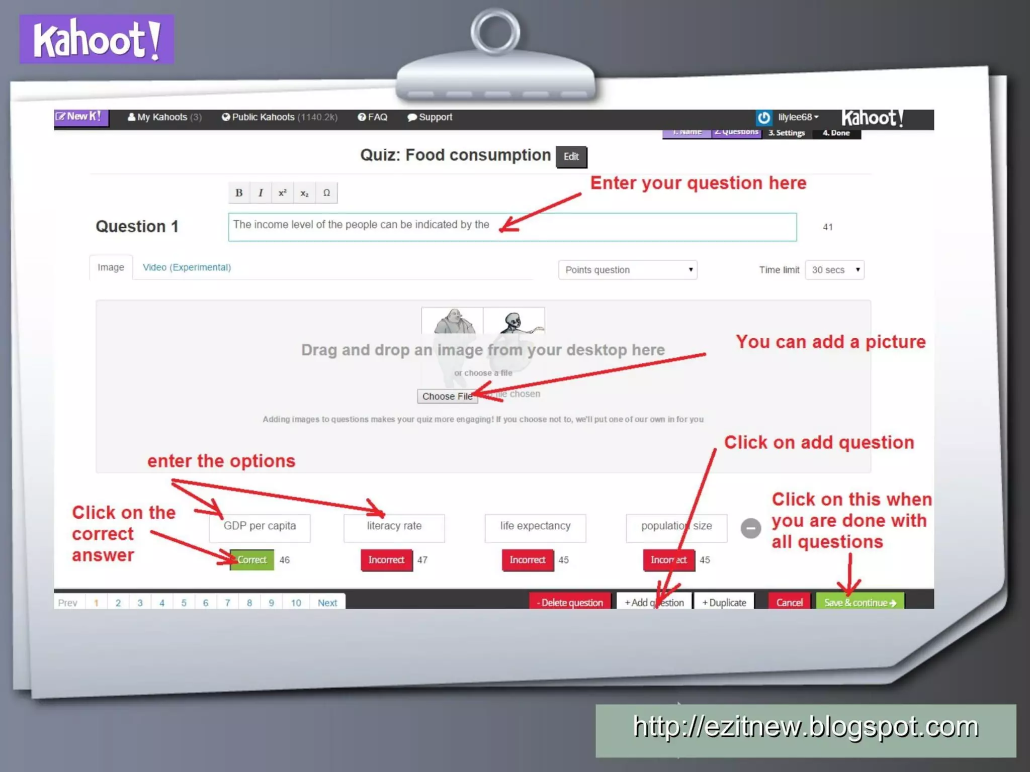 Kahoot pitch deck - Question authoring UX: simplicity and media support