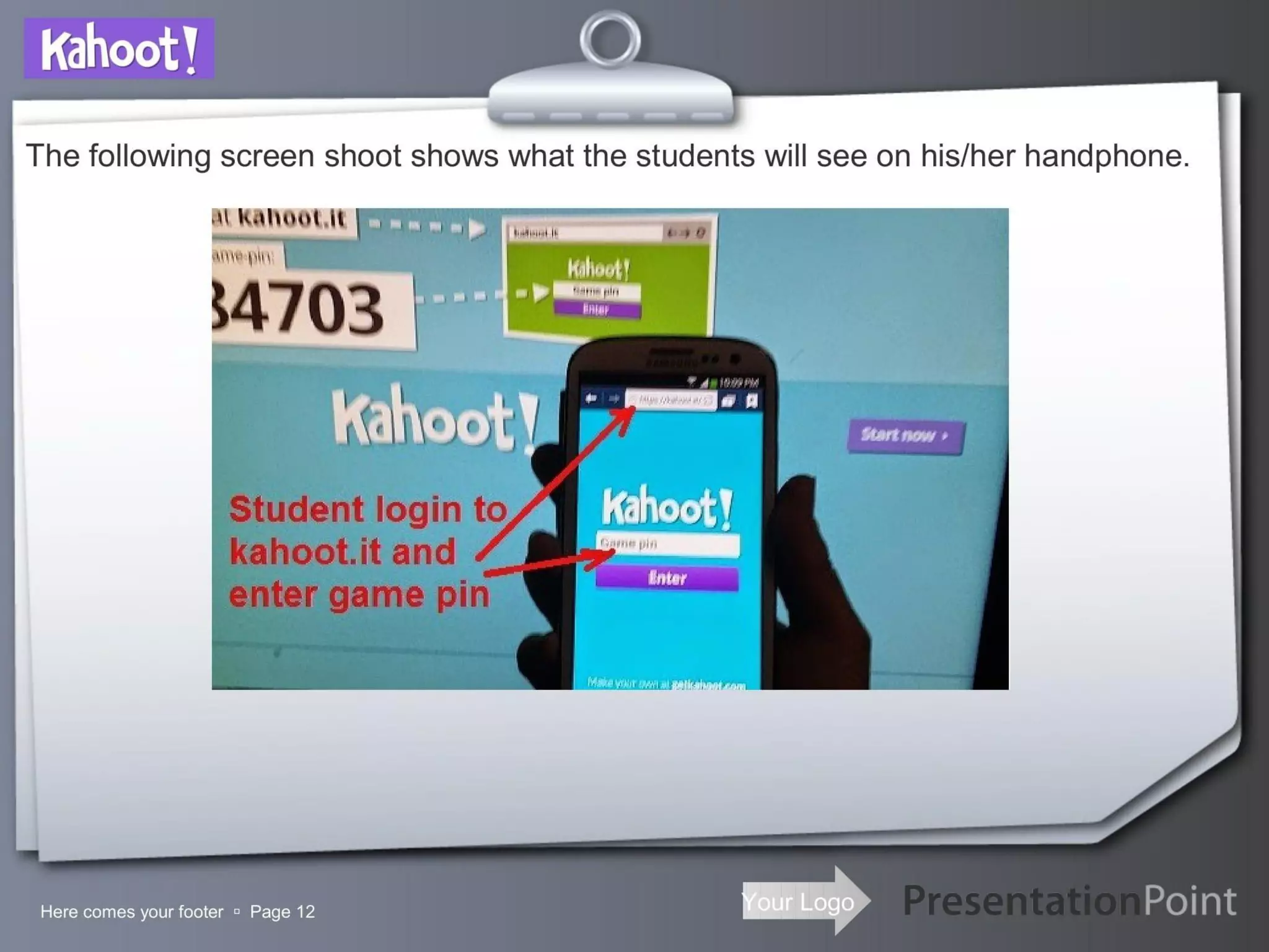 Kahoot pitch deck slide 12