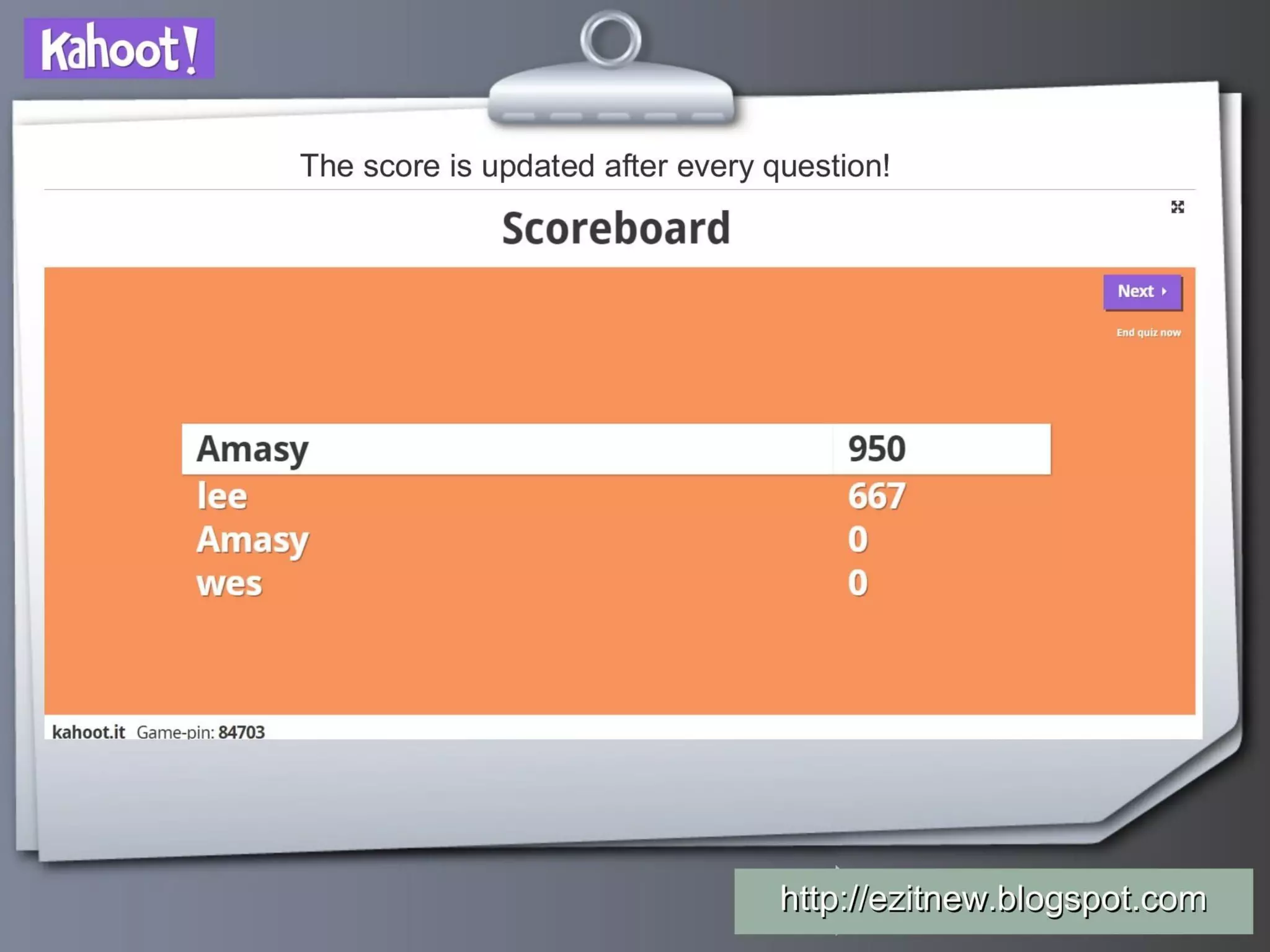 Kahoot pitch deck slide 14