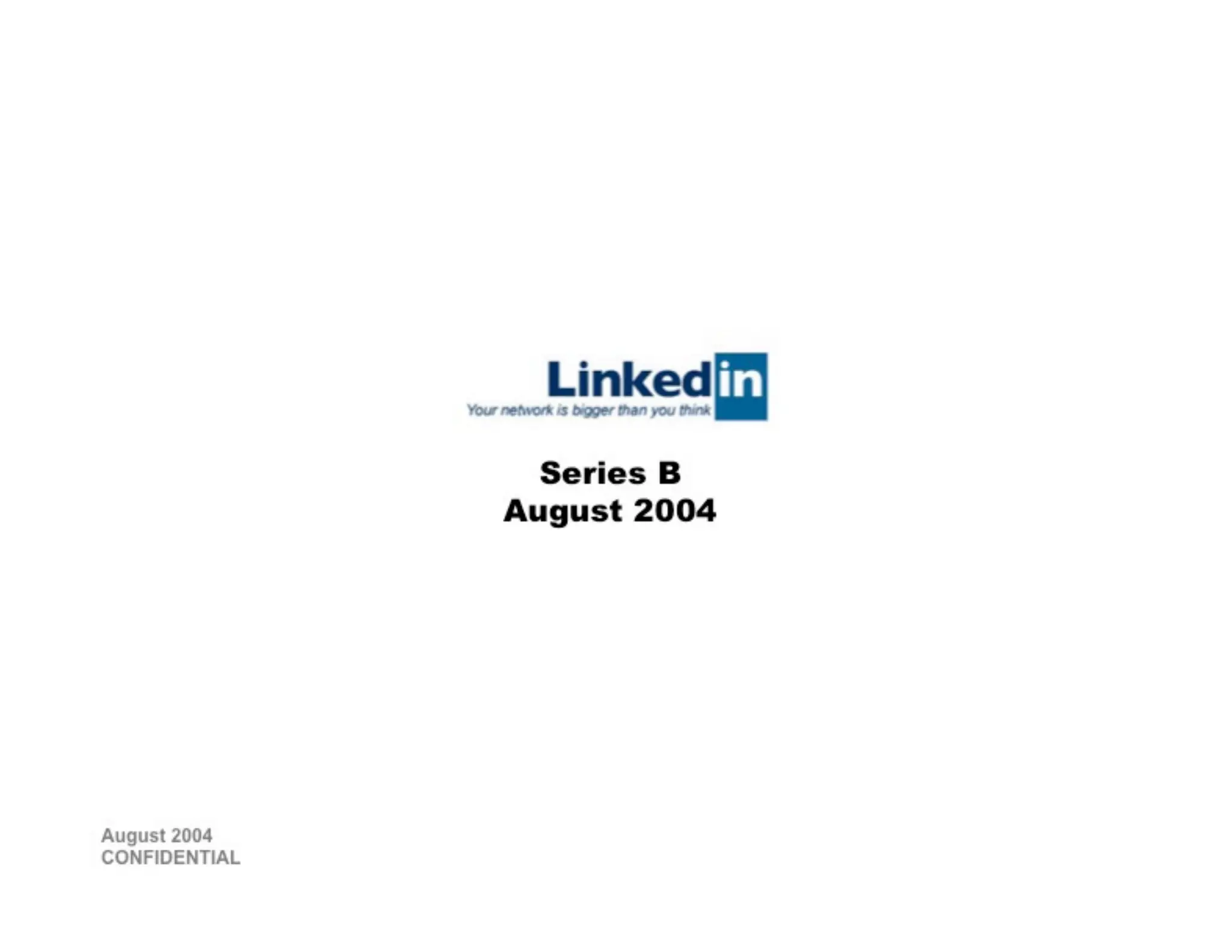 LinkedIn pitch deck slide 1
