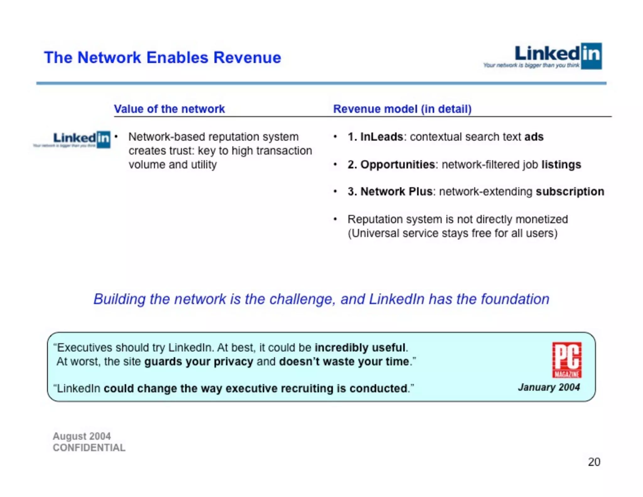 LinkedIn pitch deck slide 20