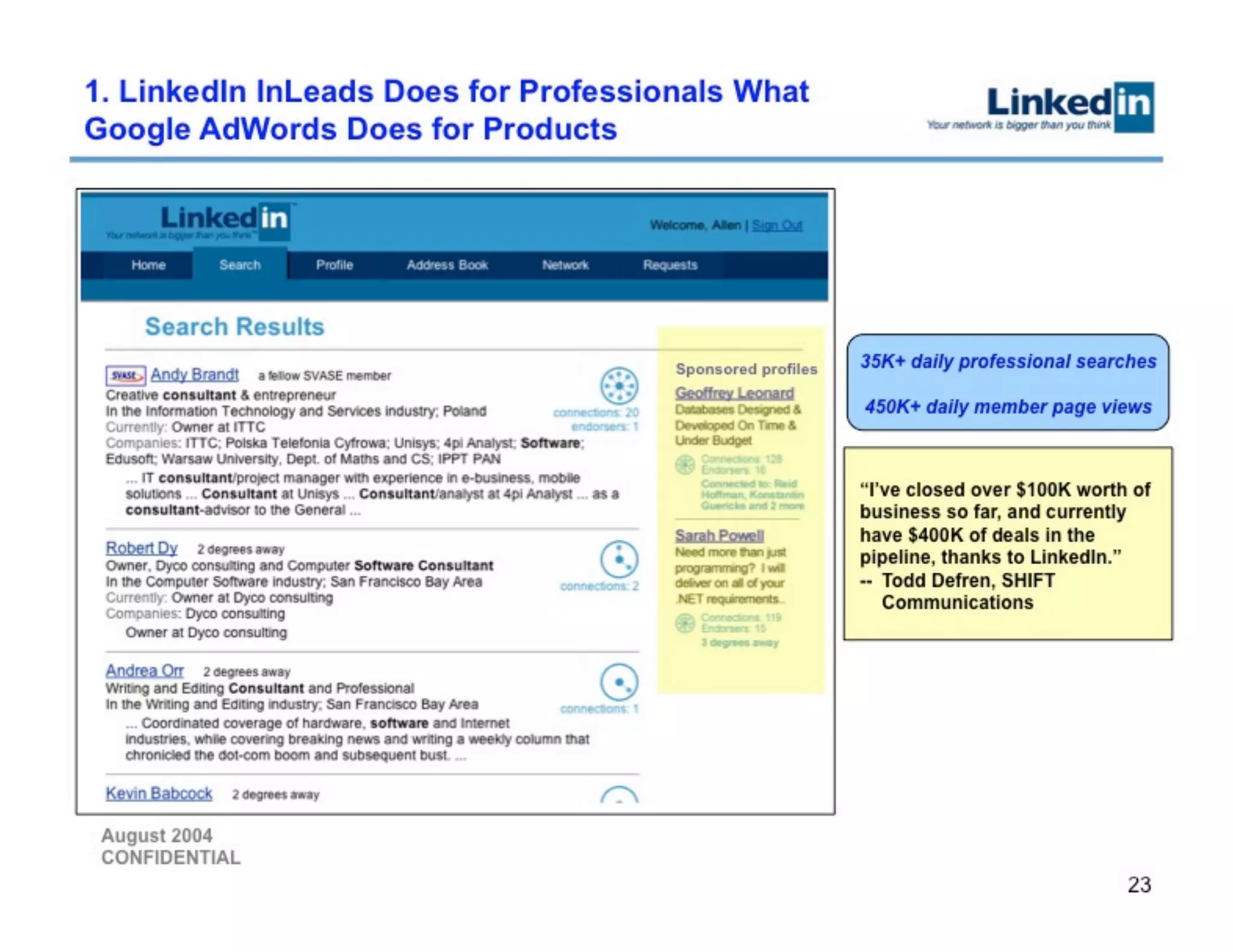 LinkedIn pitch deck slide 23