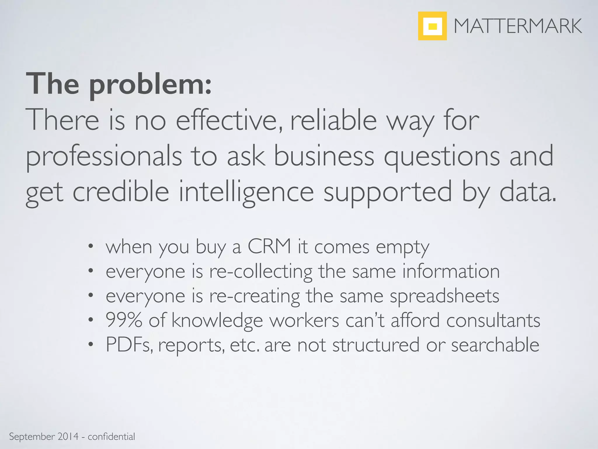 Mattermark pitch deck slide 4
