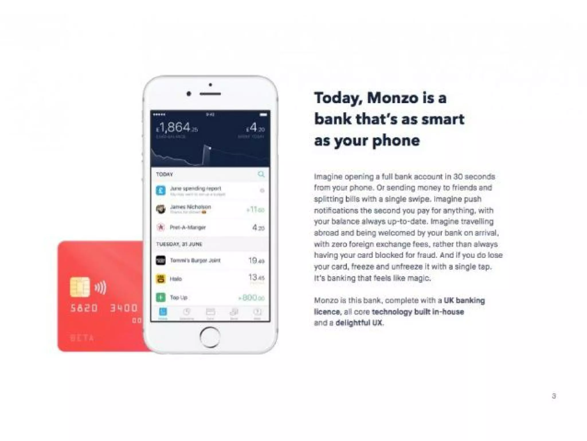 Monzo pitch deck slide 3