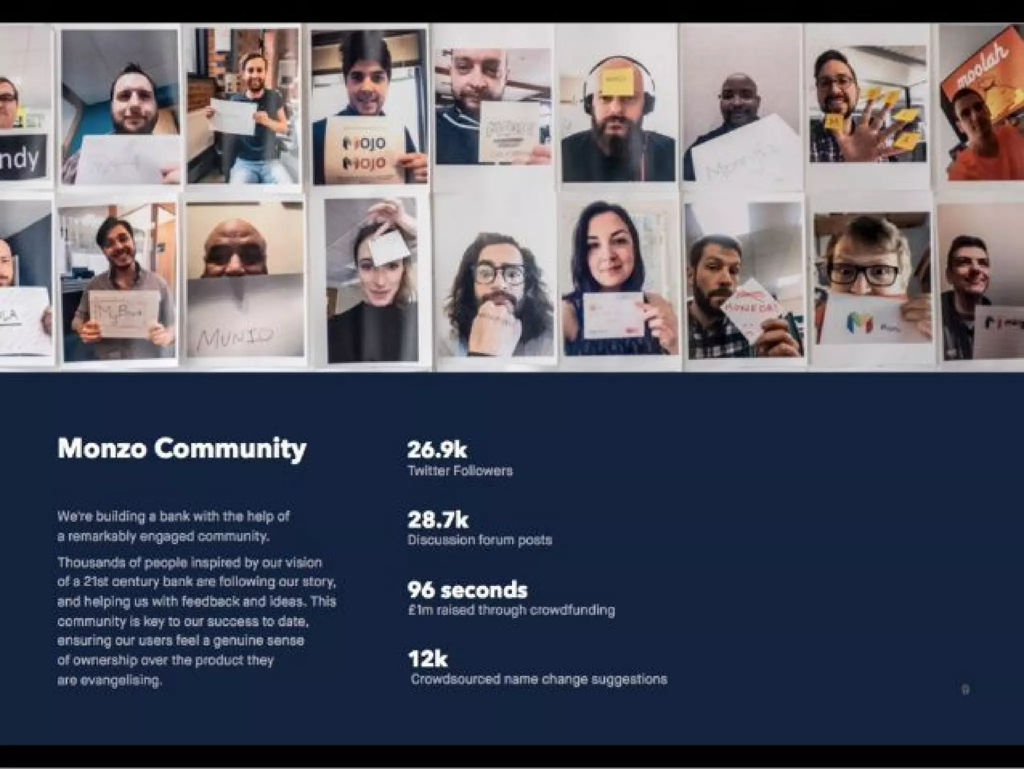 Monzo pitch deck slide 9