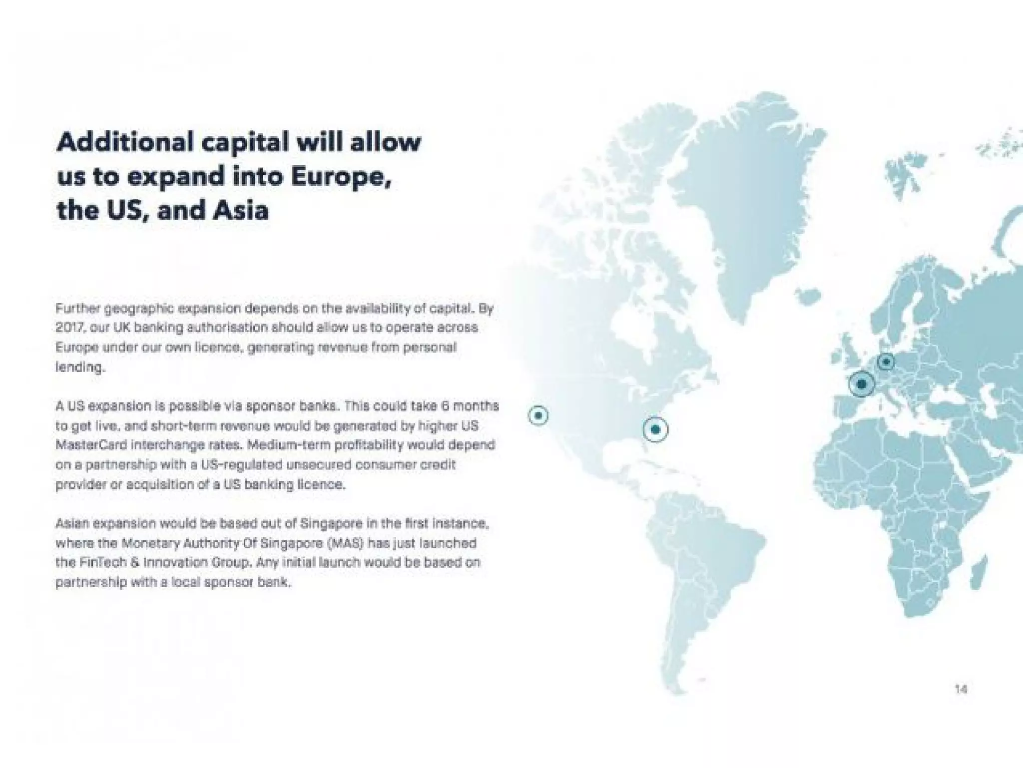 Monzo pitch deck slide 14