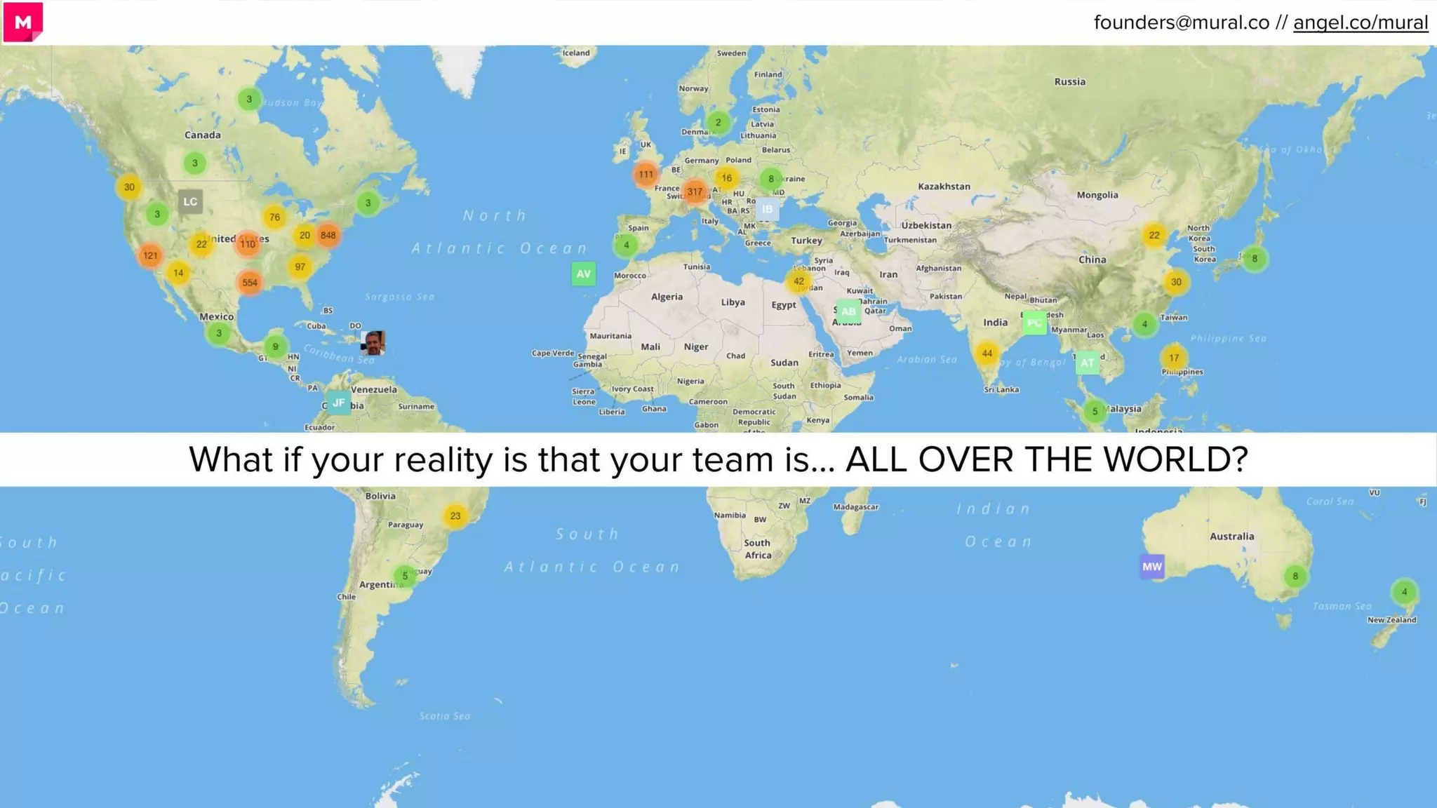 Mural pitch deck - Market Reality: Distributed Teams Are Everywhere