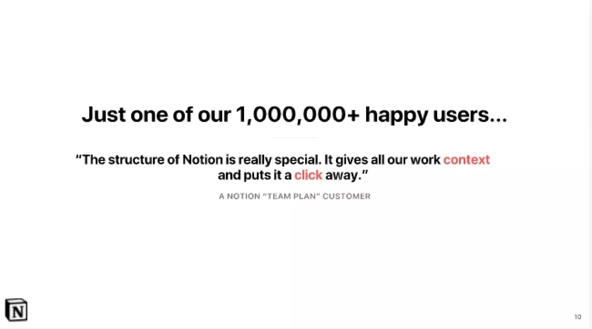 Notion pitch deck slide 14
