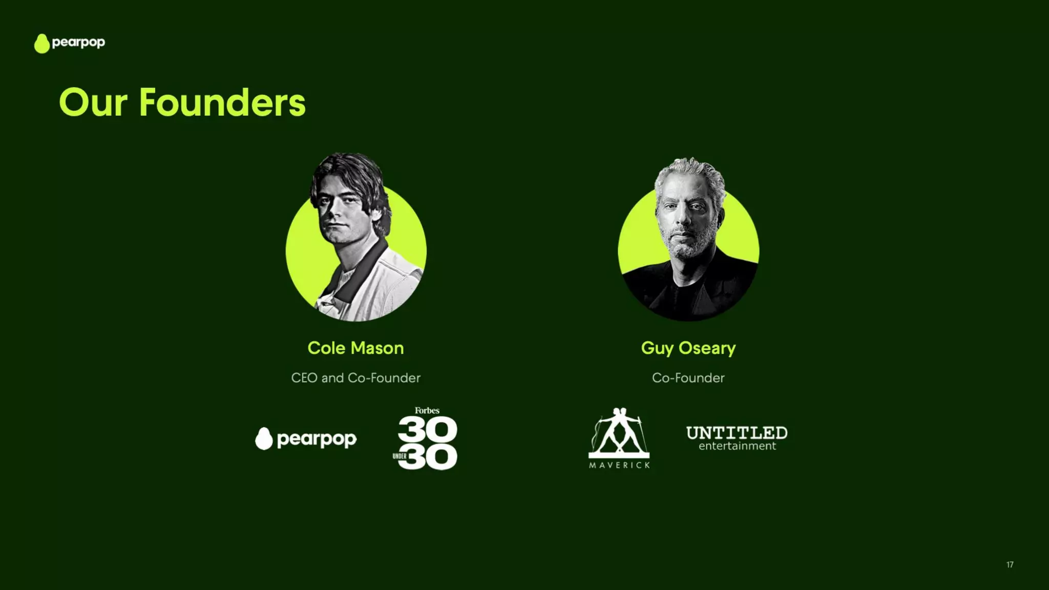 Pearpop pitch deck slide 16