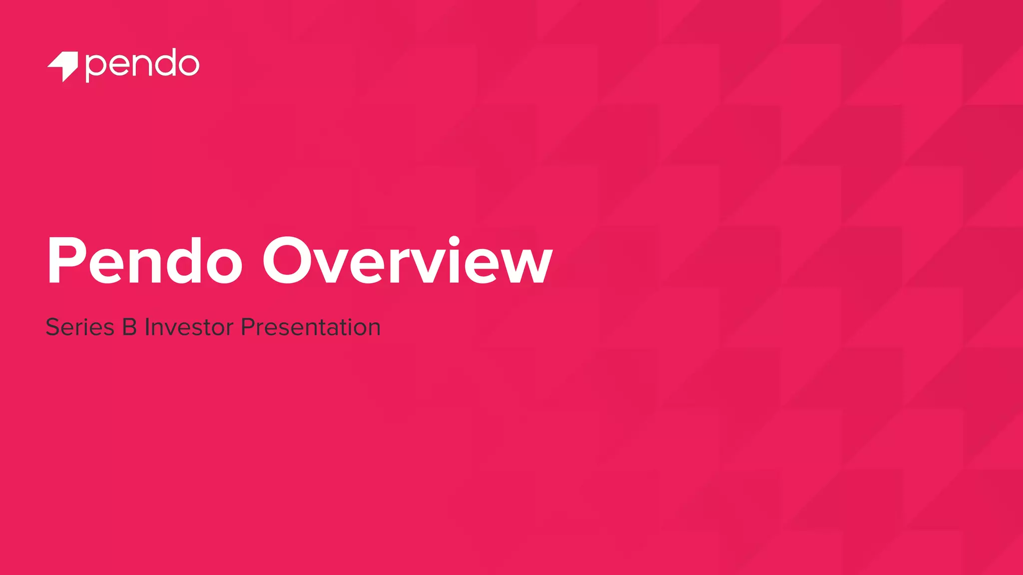 Pendo pitch deck slide 1