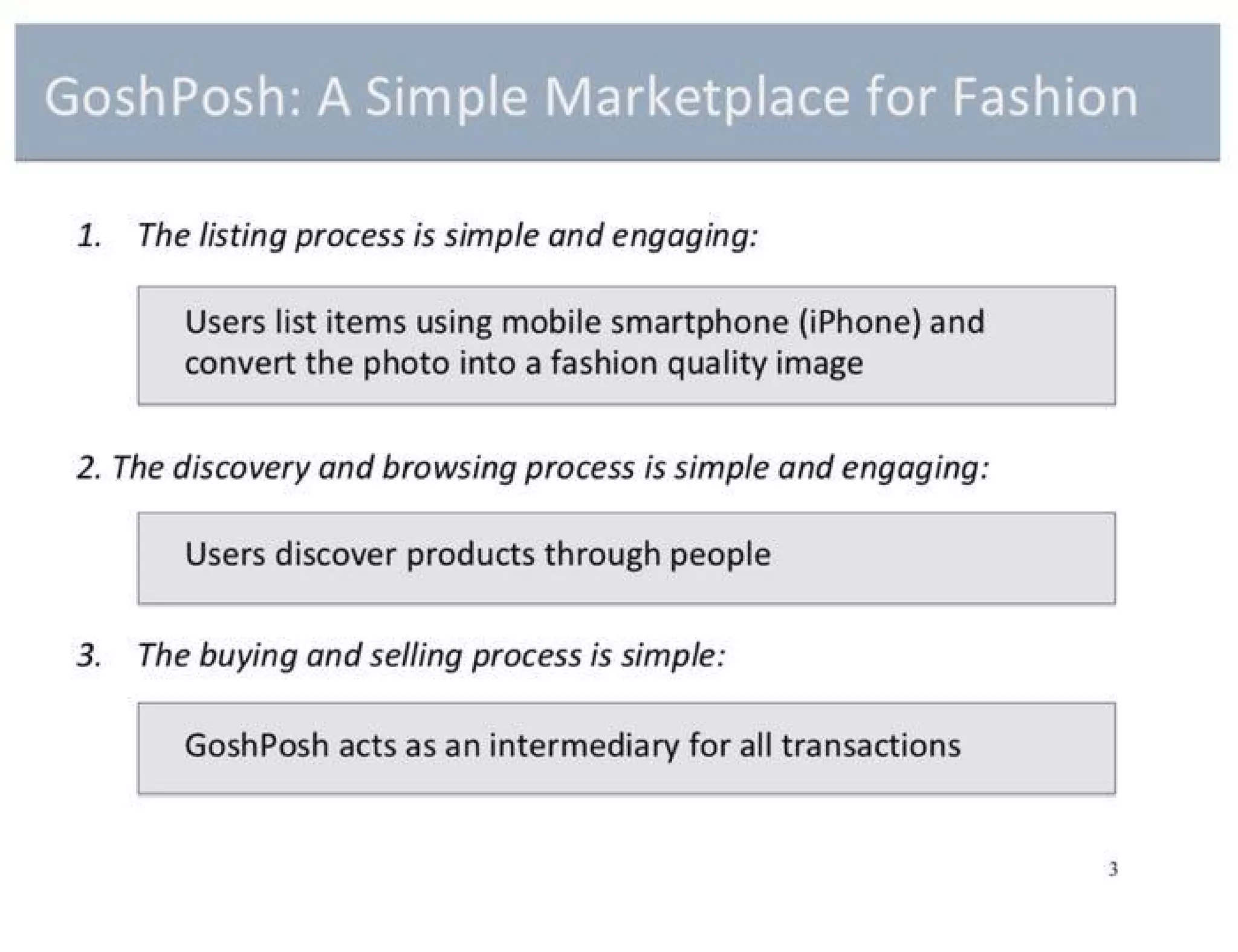 Poshmark pitch deck - Product demo and listing UX