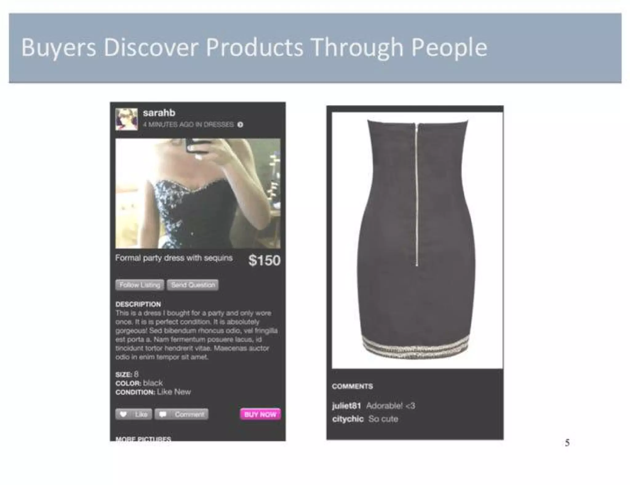 Poshmark pitch deck slide 5