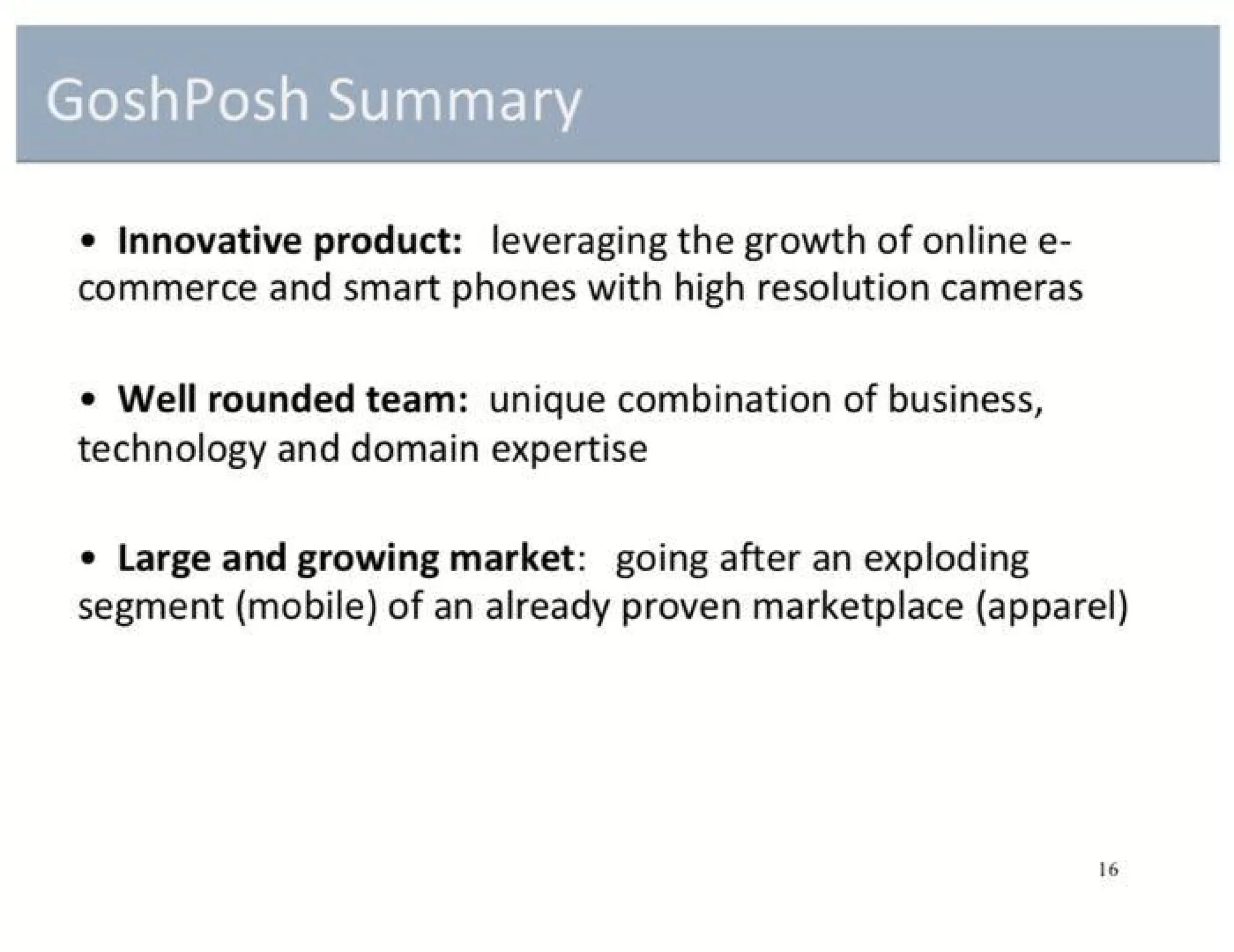 Poshmark pitch deck slide 16