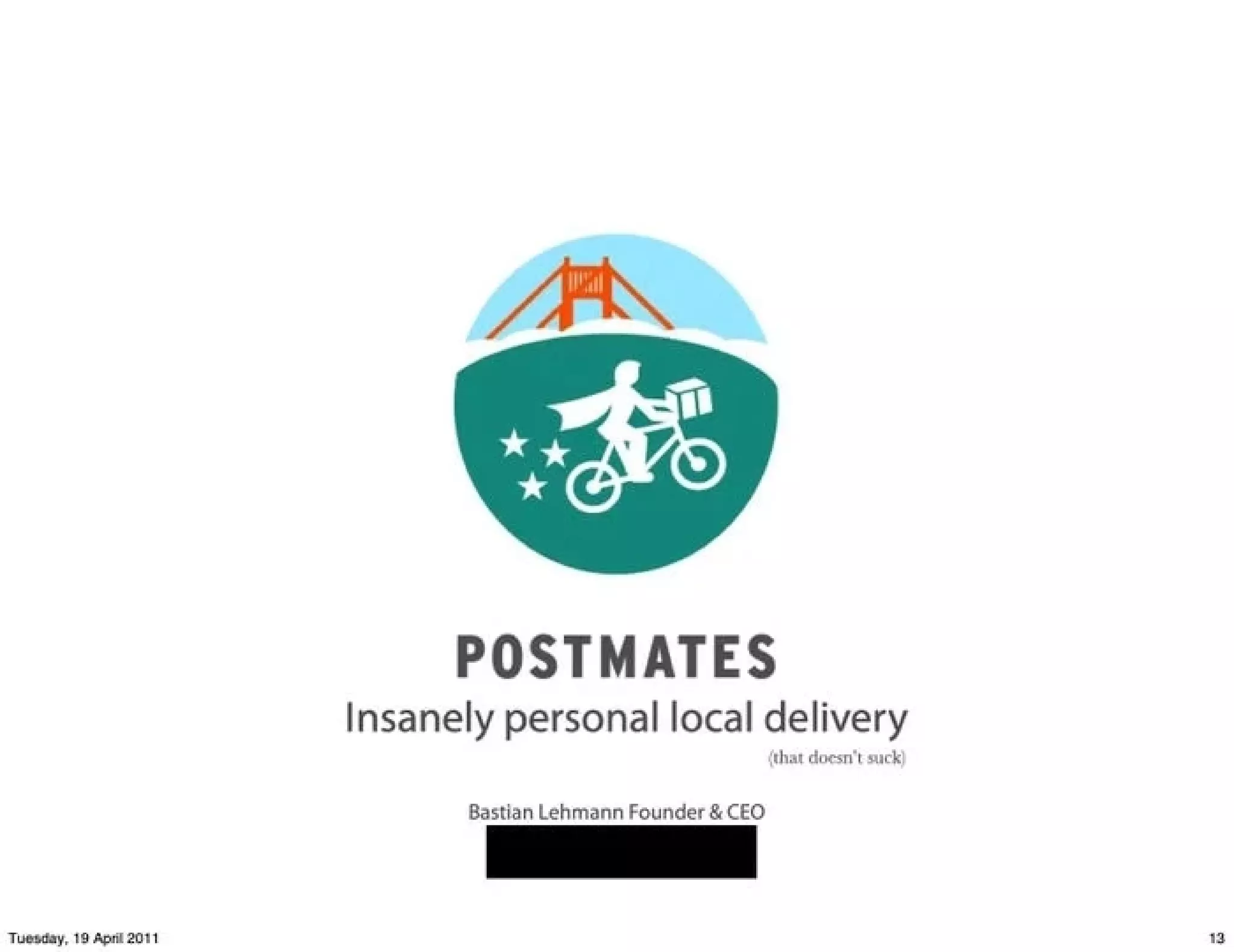 Postmates pitch deck slide 13