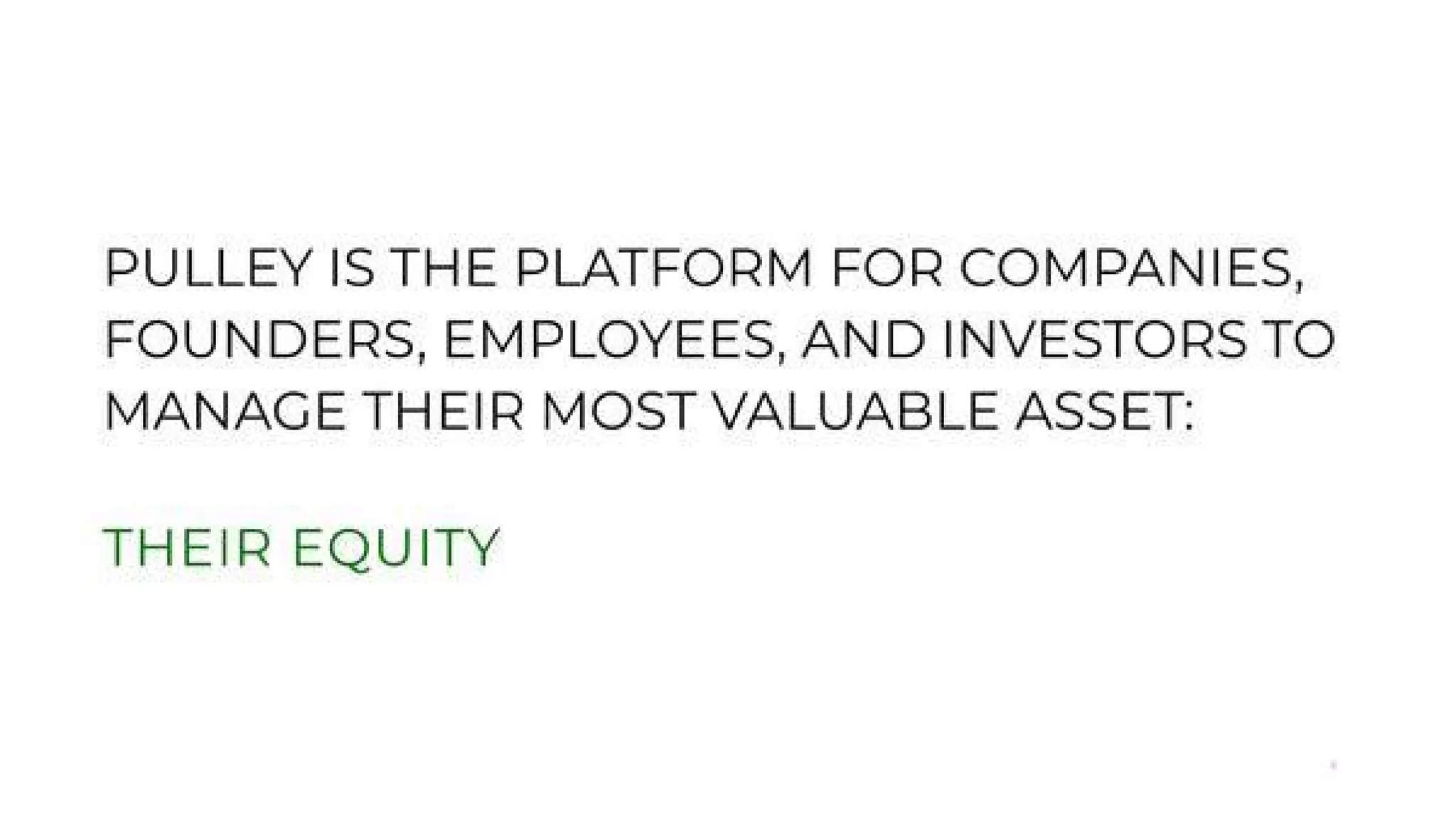 Pulley pitch deck slide 4