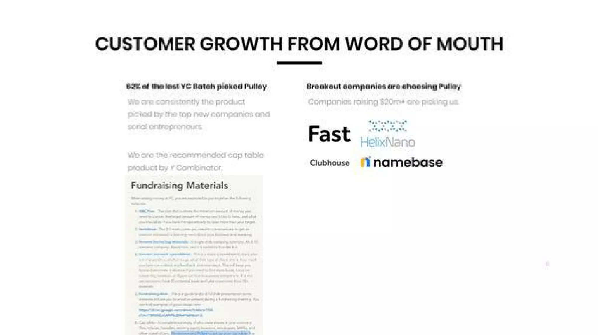 Pulley pitch deck - Traction and word-of-mouth growth