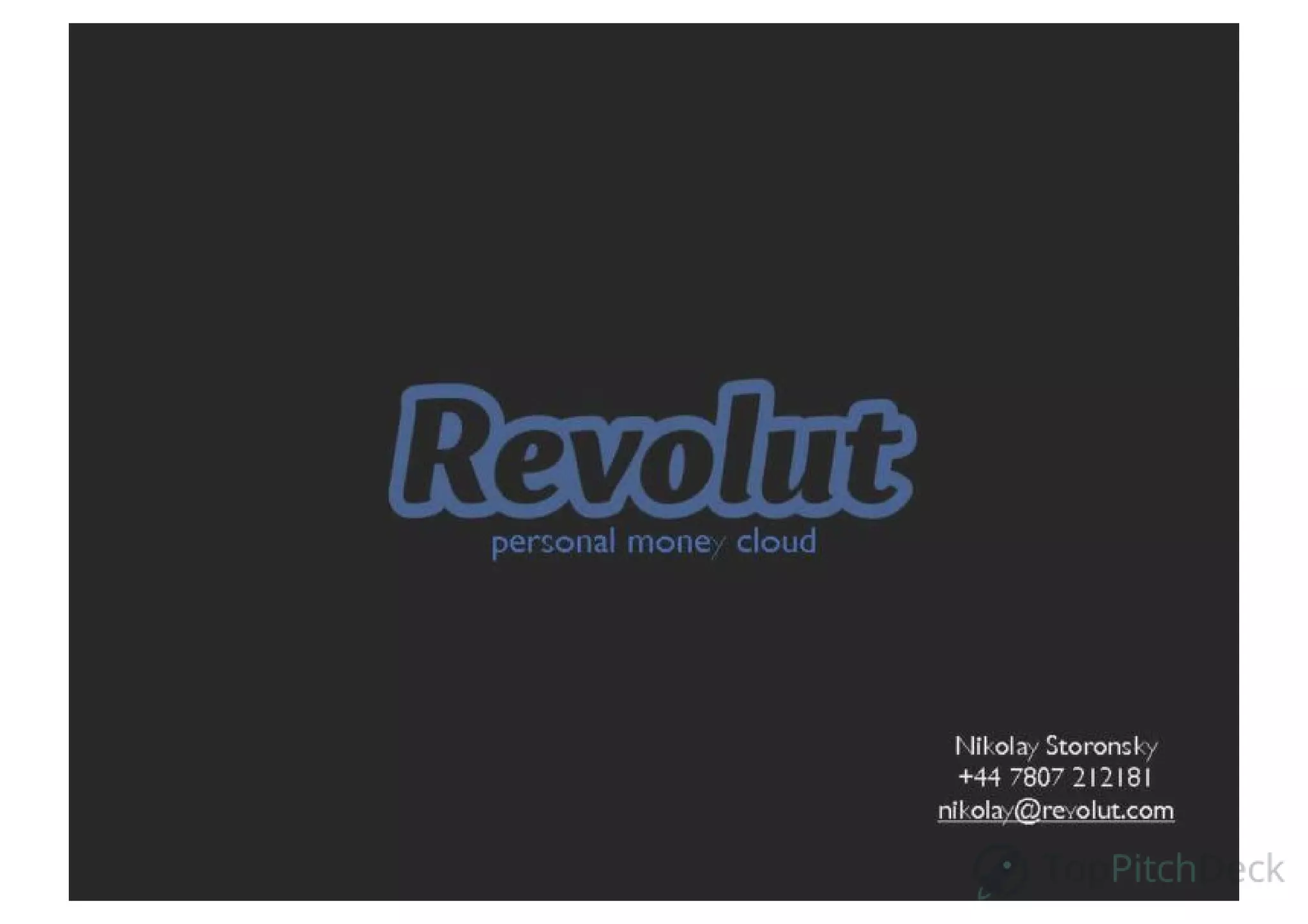 Revolut pitch deck slide 1