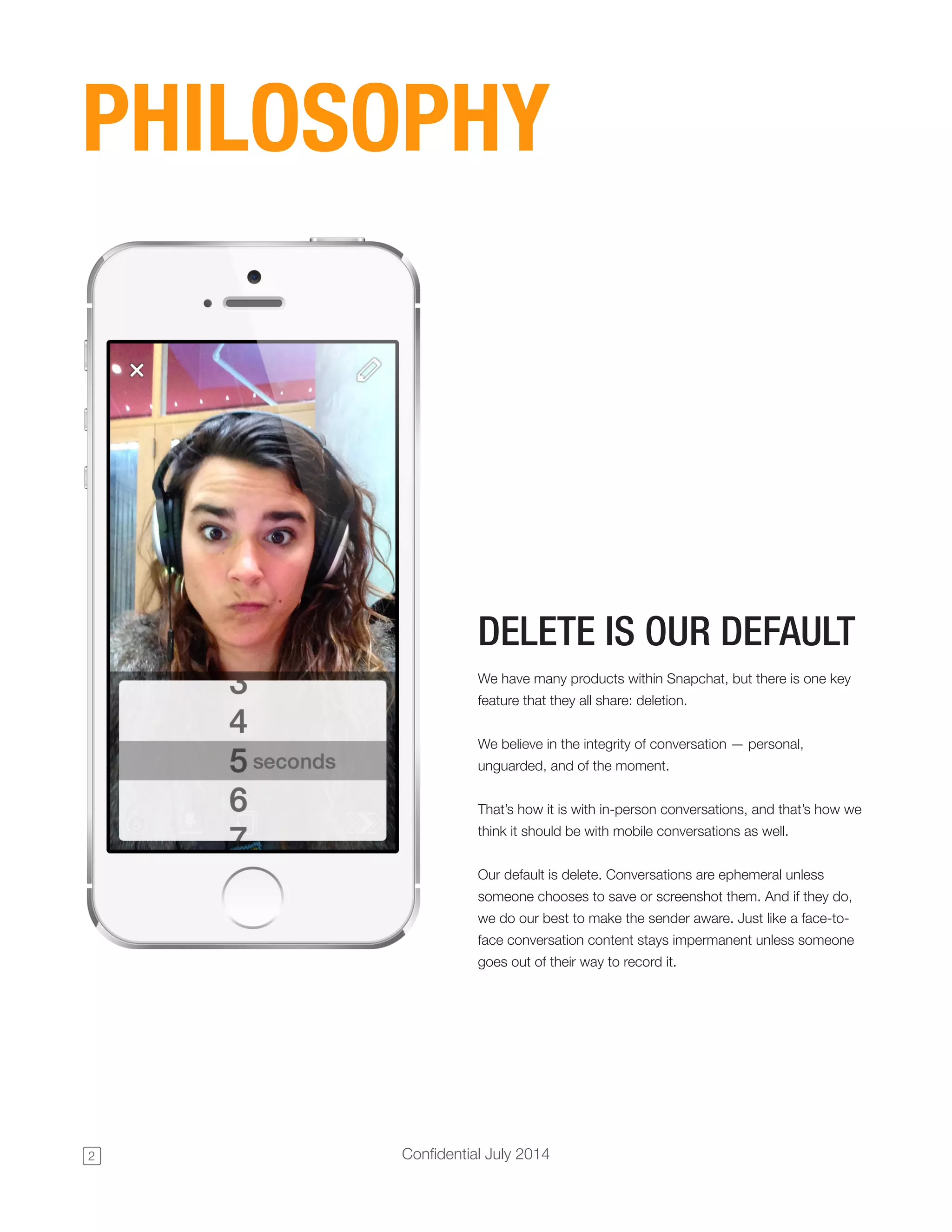 Snapchat pitch deck slide 3