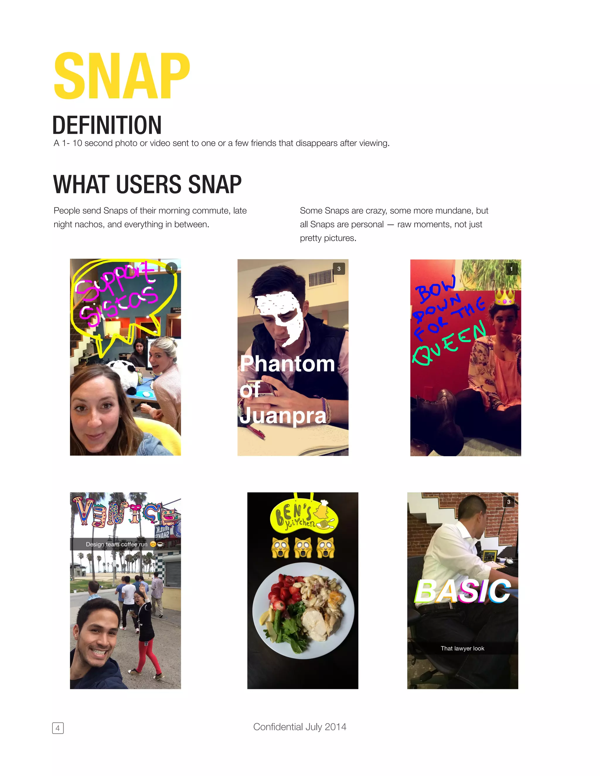Snapchat pitch deck slide 5