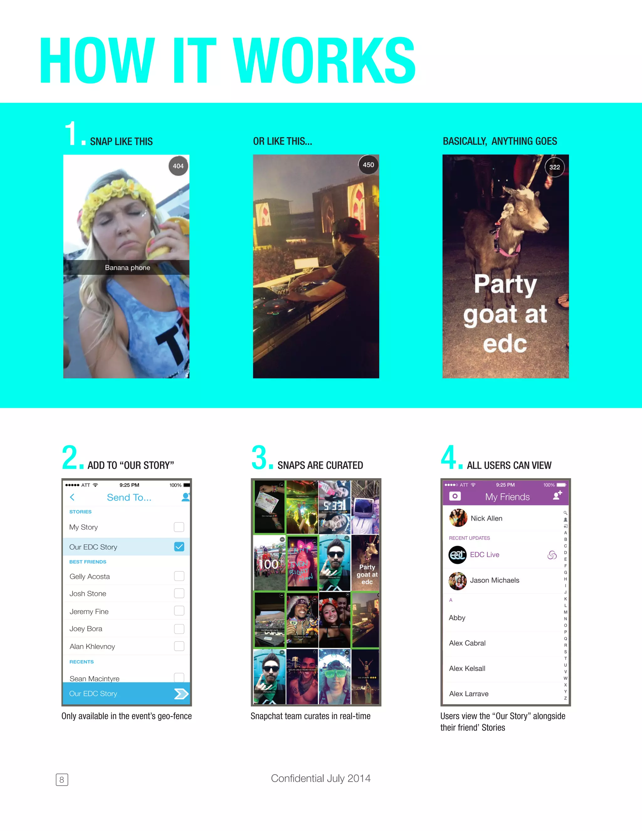 Snapchat pitch deck slide 9
