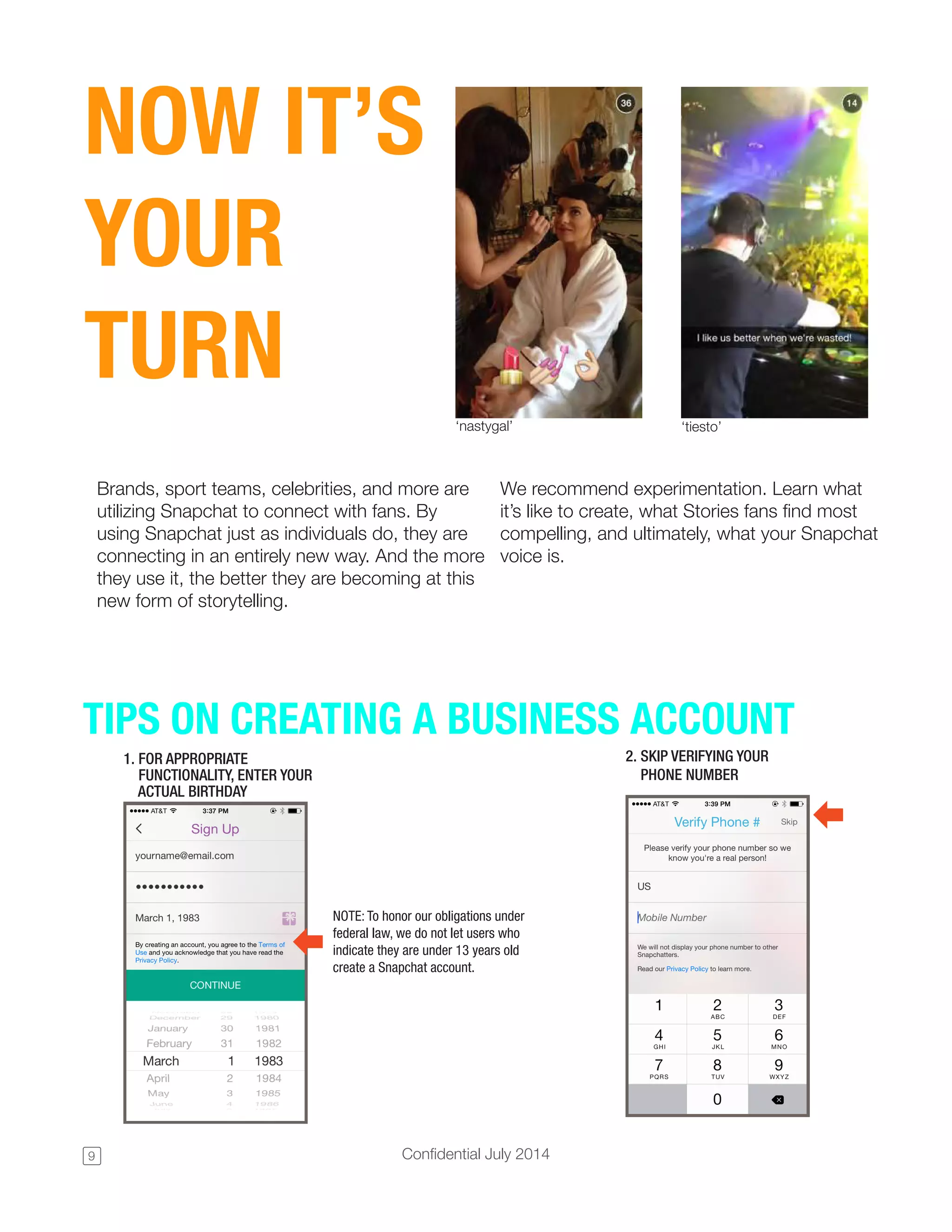 Snapchat pitch deck slide 10