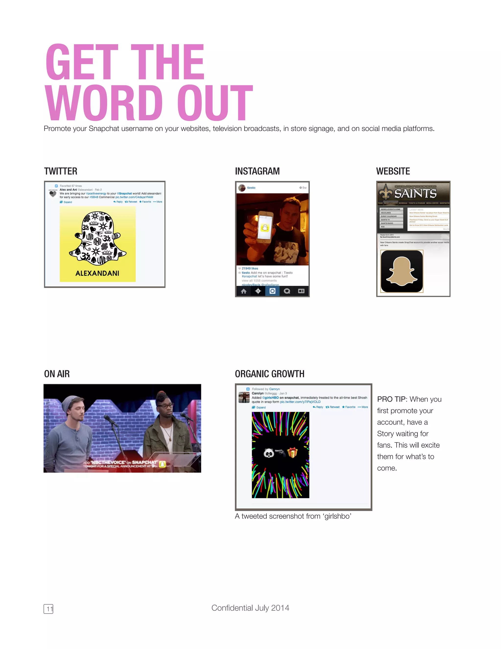 Snapchat pitch deck slide 12