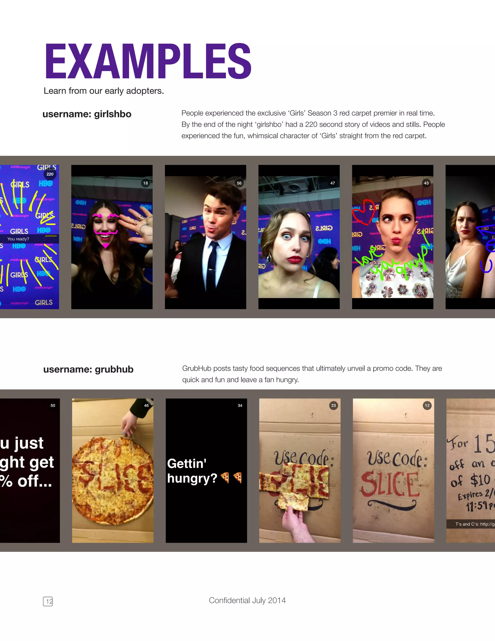 Snapchat pitch deck slide 13