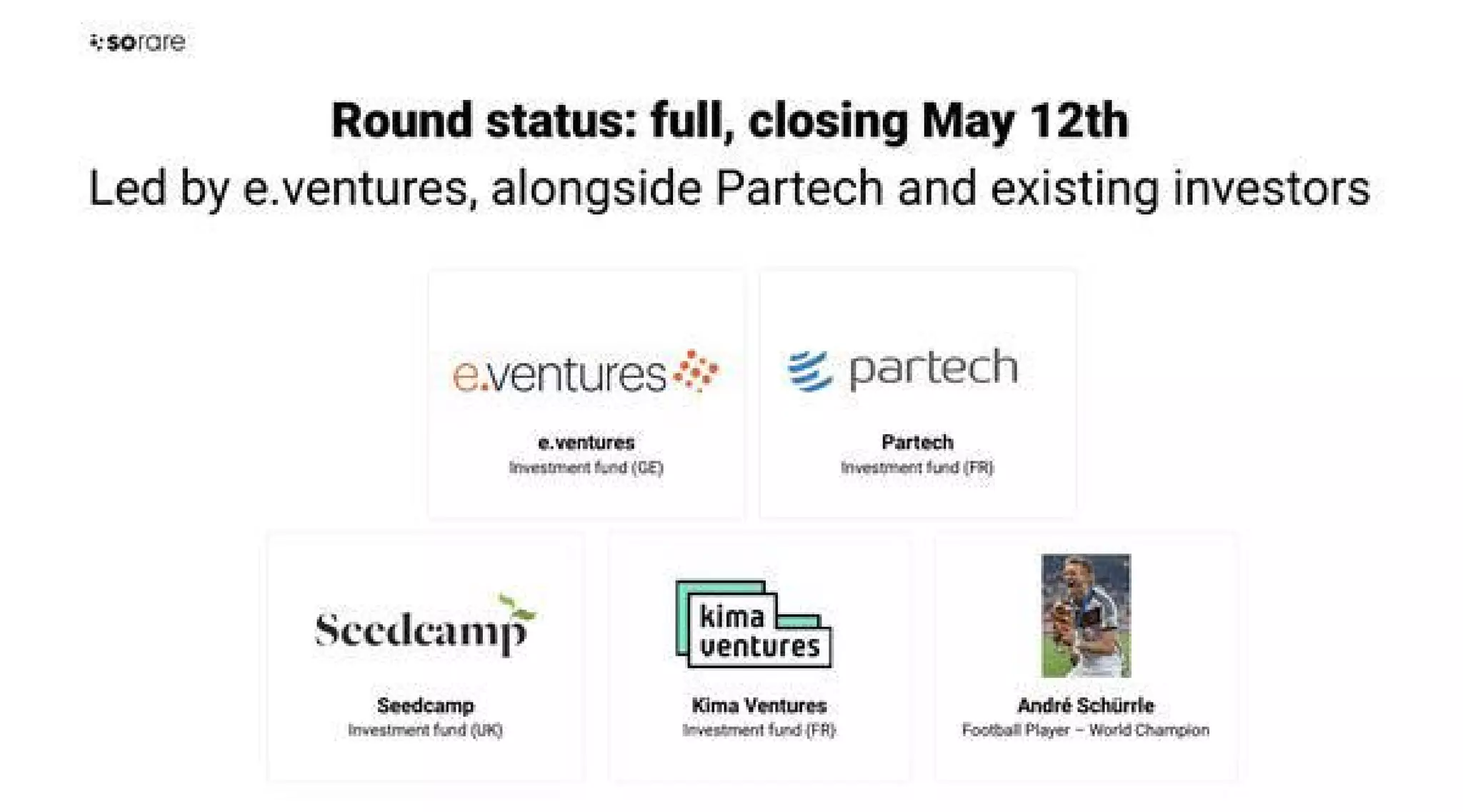 Sorare pitch deck - Funding & investor signal: credible backers accelerate trust