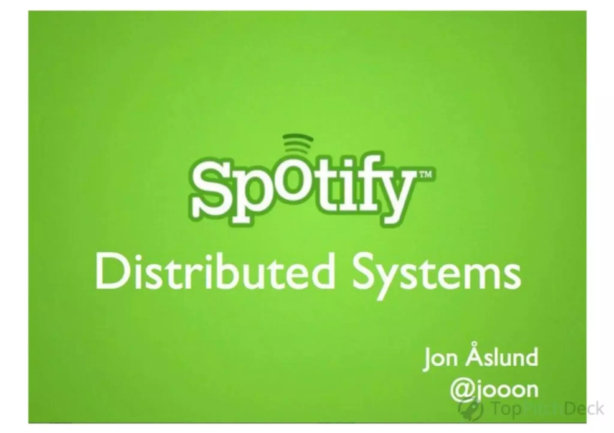 Spotify pitch deck slide 1