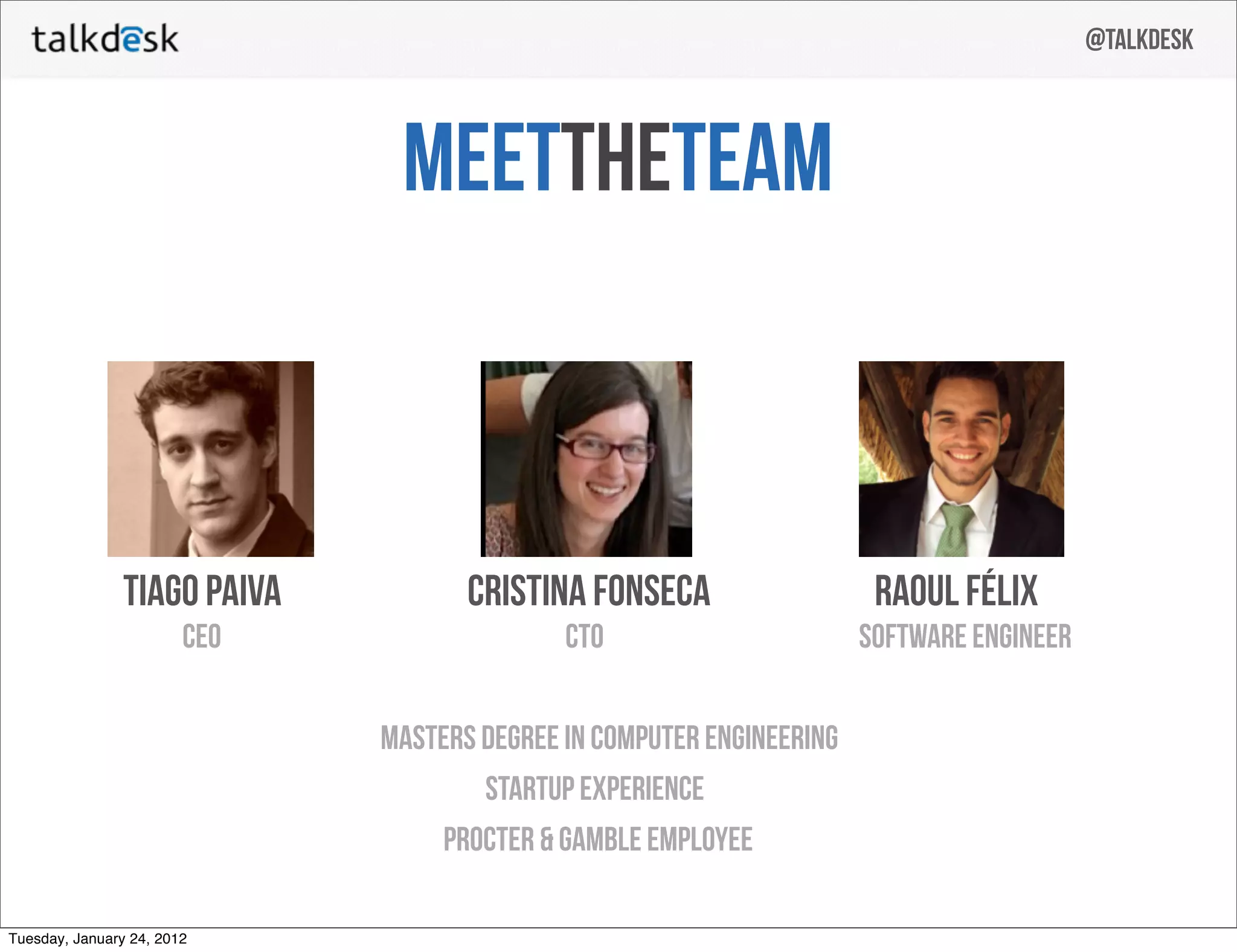 Talkdesk pitch deck slide 25