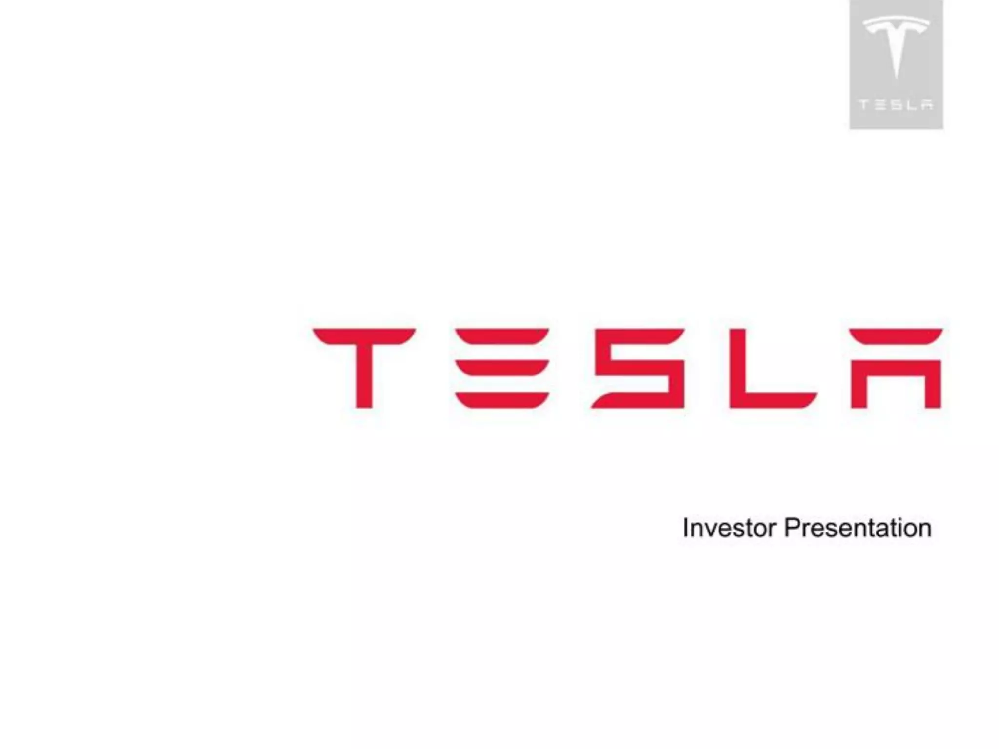 Tesla pitch deck slide 1