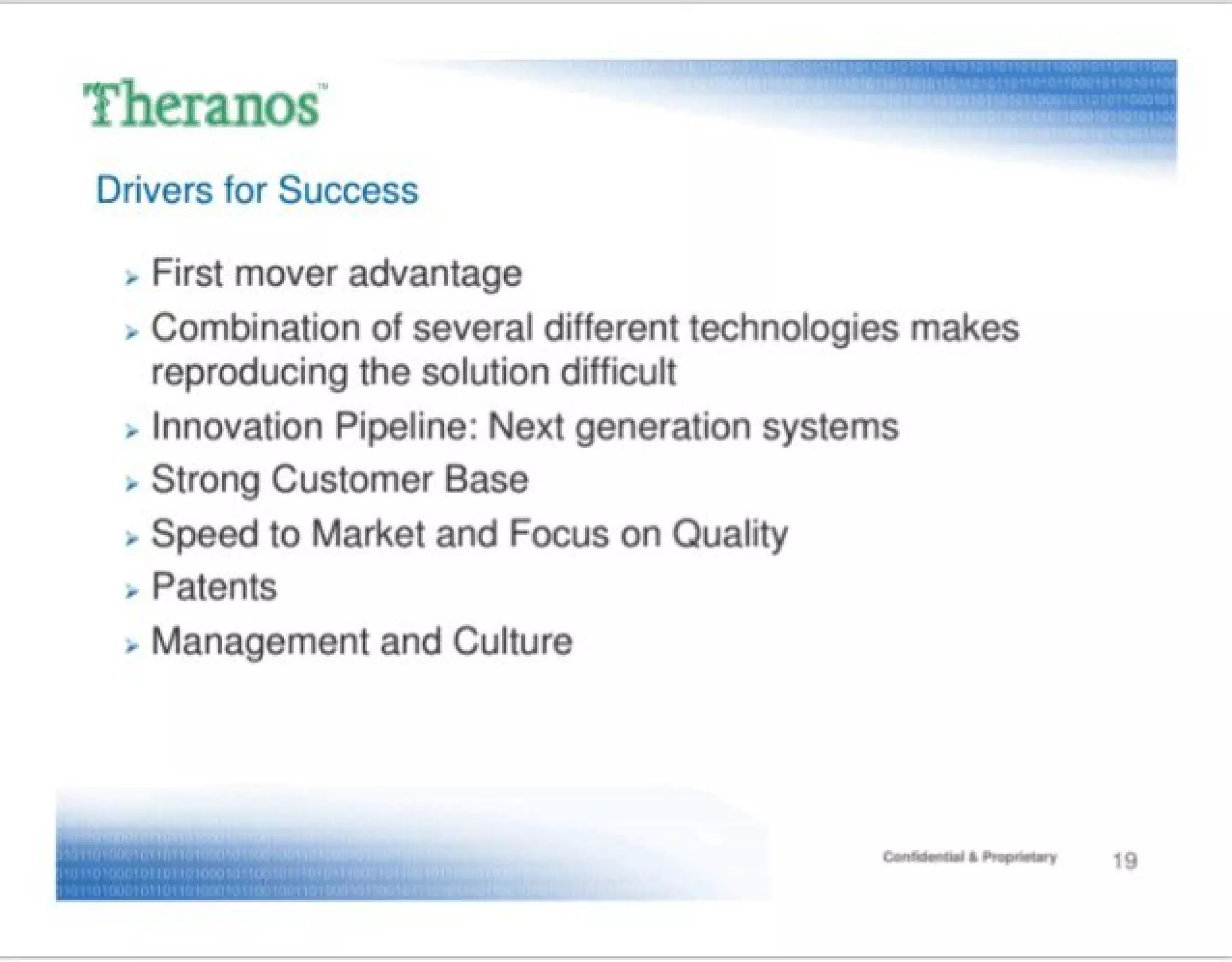 Theranos pitch deck slide 19